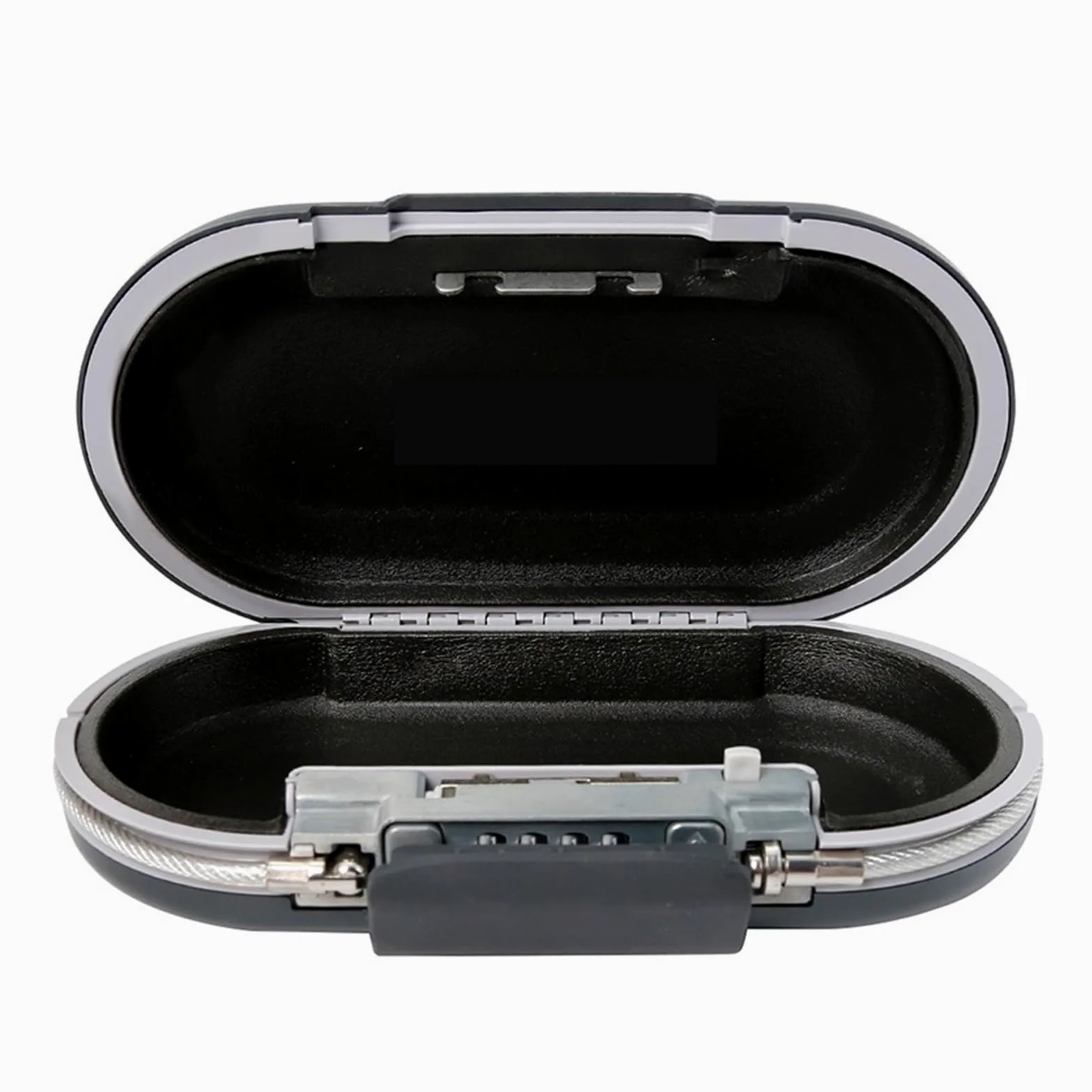 Cassetta di sicurezza, mini cassaforte portatile con combinazione, password blocco, gioielli, contanti, carte, telefono, piccole scatole stoccaggio cavo metallico fisso Accesso rapido(5424D)