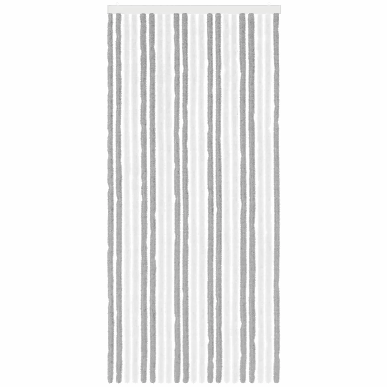 Zanzariera in ciniglia grigio e bianco, 90 x 200 cm, in 100% polipropilene, con ganci, zanzariera per porta, per appartamento, balcone e terrazza