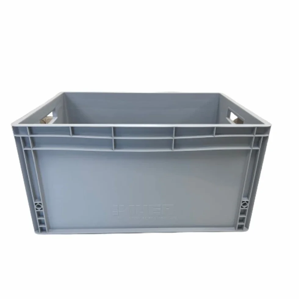 Contenitori impilabili in plastica 66 litri 60 x 40 x 32 cm grigio