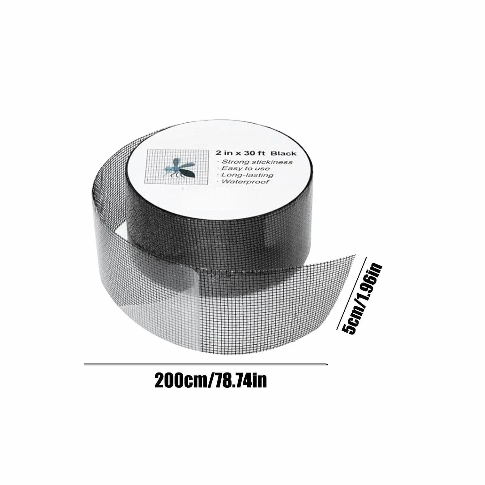 Nastro Riparazione Zanzariere Universale Super Adesivo, Tagliare e Riparare, per Finestre, Patio, Camper