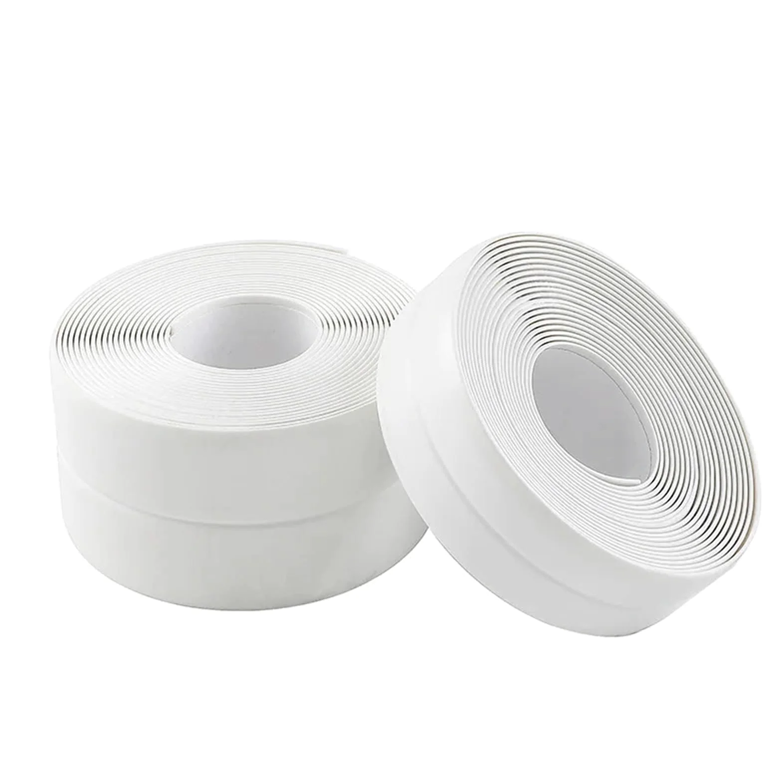 Nastro sigillante, Adesivo for Colla da Parete for Bagno Autoadesivo in PVC Resistente all'olio 3 Rotoli(3.2m,2.2cm)