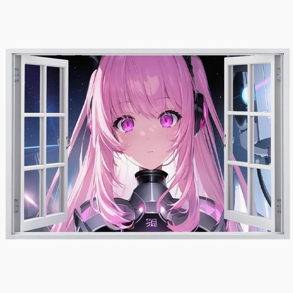 Adesivi Murali 3D Fracassato Personaggi Dell'Anime Decorazione Domestica Smontabile Del Vinile Del Tatuaggio Della Parete Cartone Animato Decalcomanie Impermeabili Art For Kids Room Wall Decor 120x80