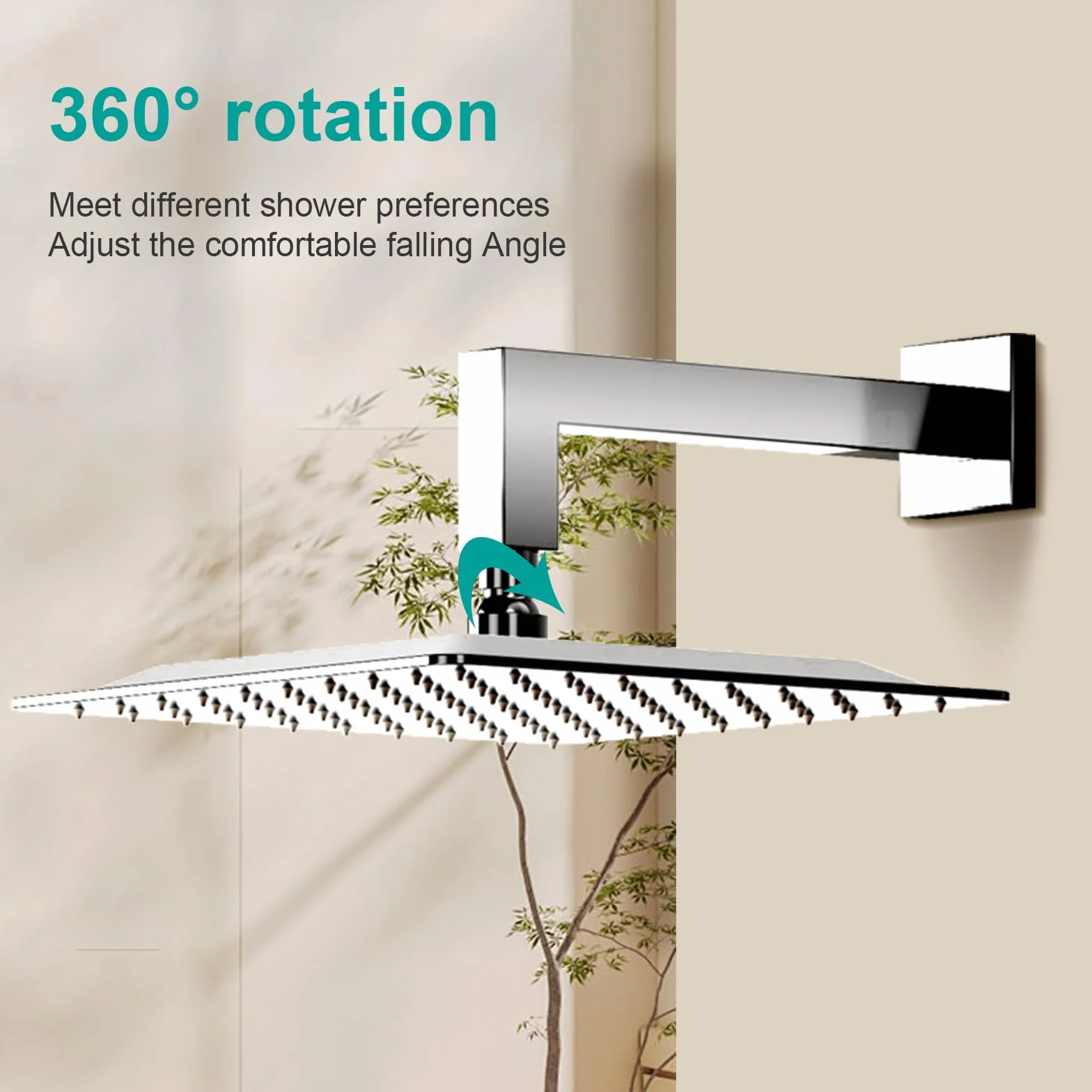 Soffione Doccia a Pioggia in Acciaio Inox 304 25 cm Cromo