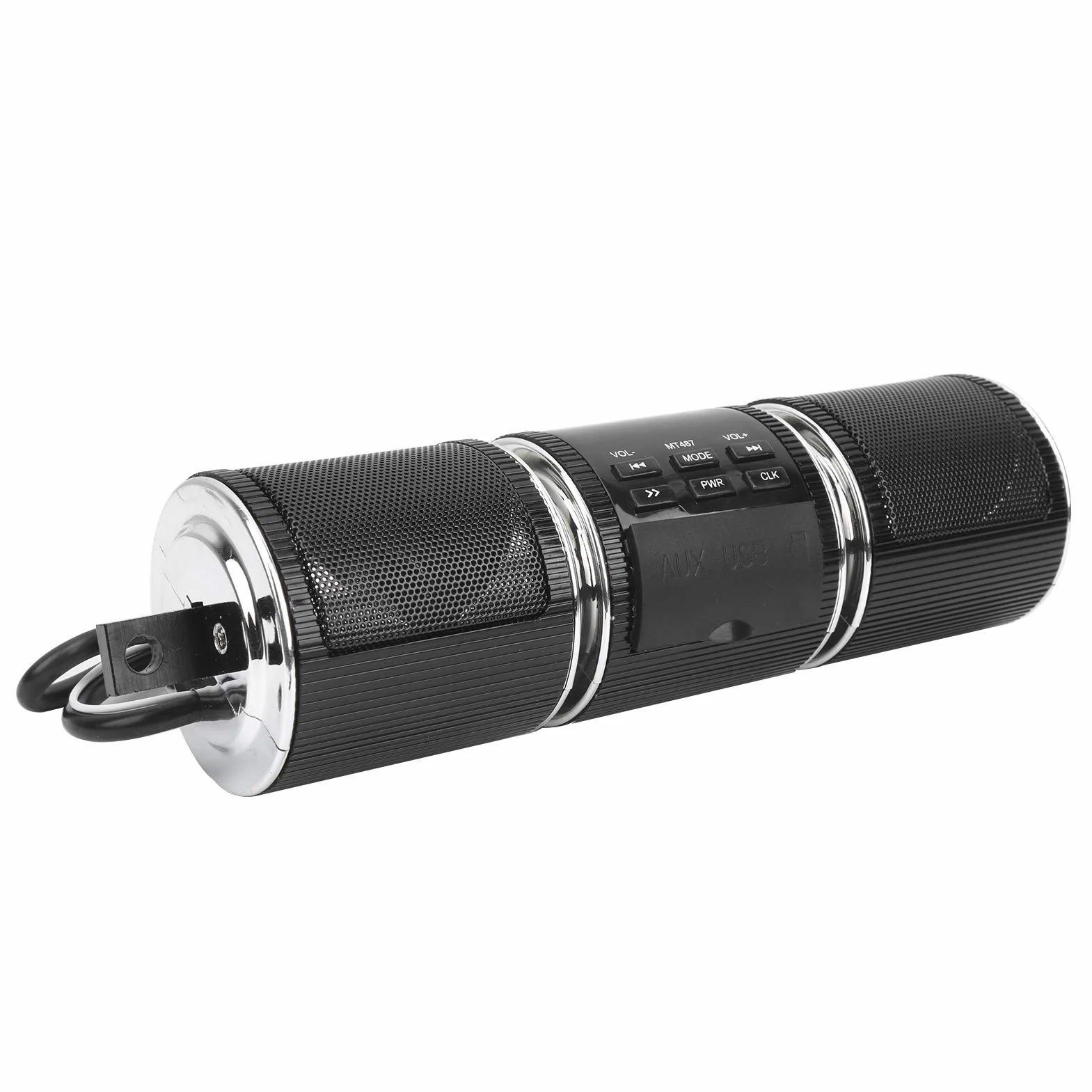 aqxreight Altoparlante Stereo per Moto di Lettore per Manubrio Audio Impermeabile MP3 (Black)