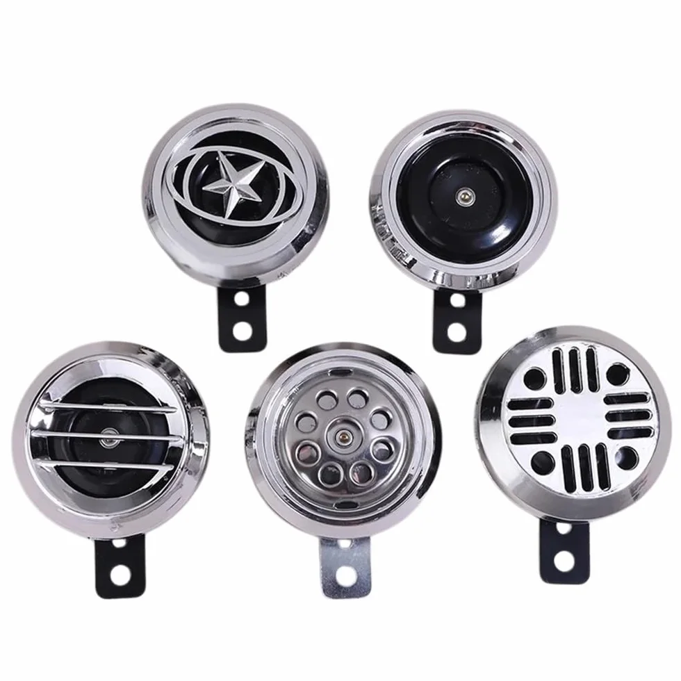 Amplificatore Altoparlanti Altoparlante Universale Da Bacino 12V/48V/60V - Anello Cromato Con Cover Protettiva Per Tricicli, Motociclette
