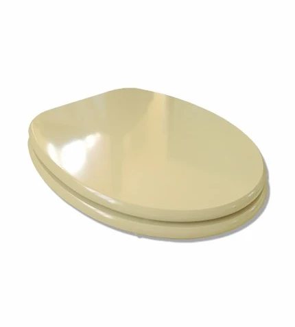 Coprivaso copriwater sedile tavoletta legno in mdf, Universale, colore champagne