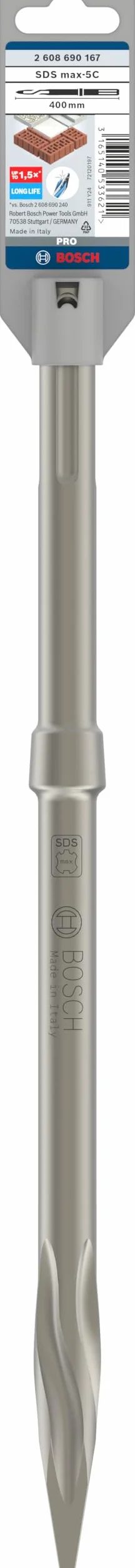 Bosch Professional SDS-Max RTec Speed Scalpello a Punta 400 mm