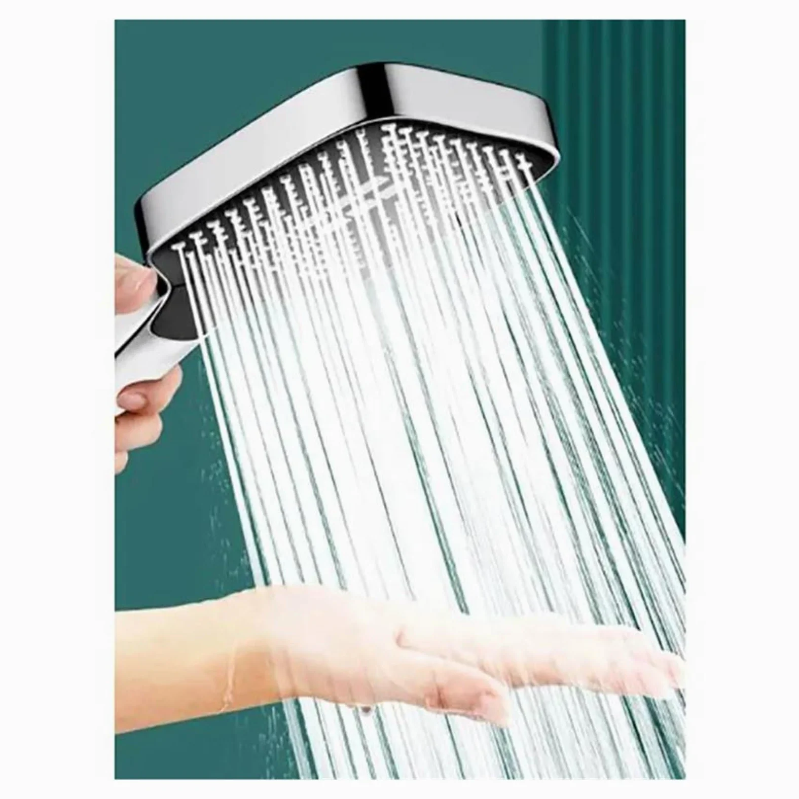 Soffione doccia regolabile, soffione a pioggia a 3 modalità, soffione doccia a portata elevata, miscelatore doccia ad alta pressione per risparmio idrico(Black)
