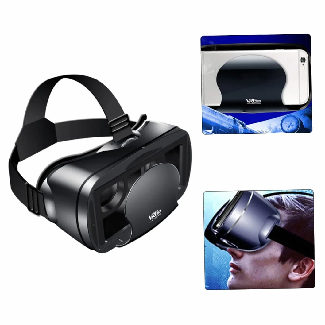 Occhiali per cuffie VR Schermo intero 3D Realtà virtuale grandangolare visiva VRG Pro per giochi di film per smartphone