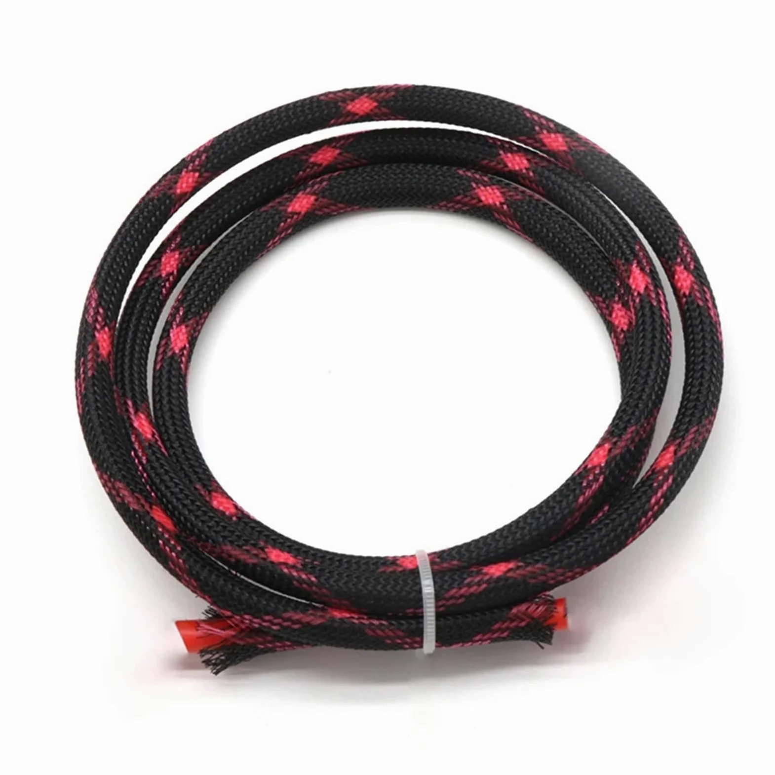 1/10M 2 4 6 8 10 12 14 16 18 20 25 30 40mm Guaina espandibile intrecciata ad alta densità protettiva in nylon isolata per ufficio e casa TV/computer/audio(Black Pink,40mm,10 Metesr)