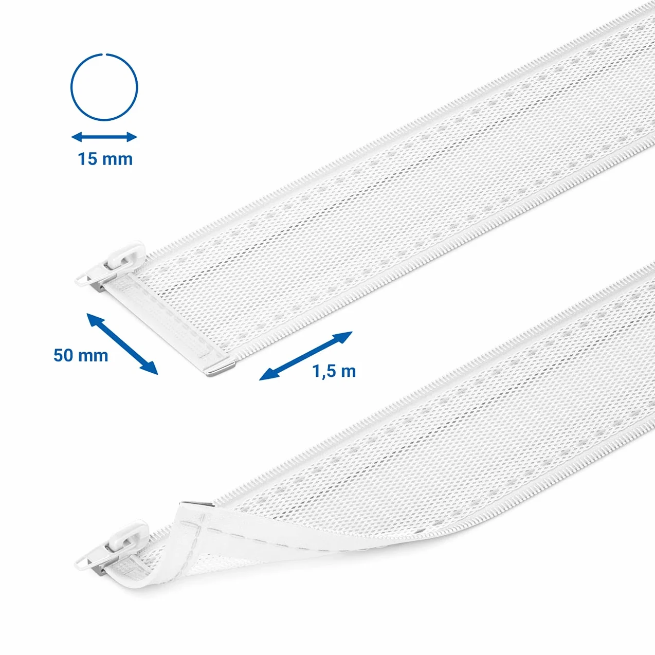 deleyCON 1,5m Tubo Raccogli Cavi Flessibile 15mm Diametro Gestione Cavi Bianco