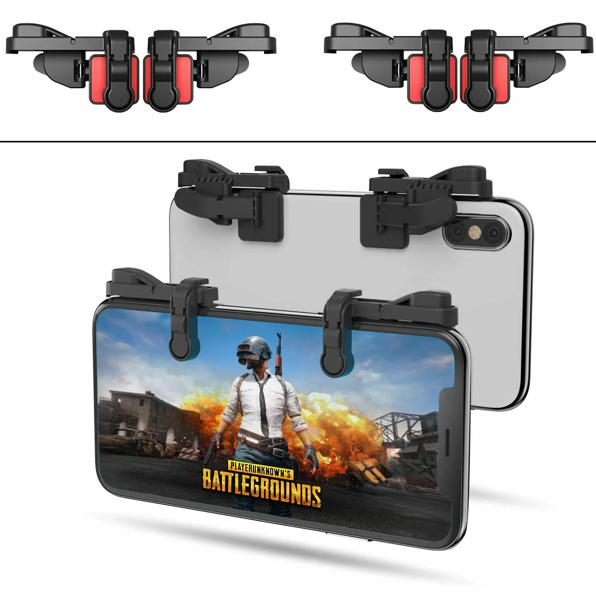 【2 paia】 Mobile Game Controller portatile Gamepad per PUBG Mobile/Fortnitee Mobile/Call of Duty(COD), per iPhone/Android, IFYOO Z108 Fuoco Shooter Impugnatura L1 R1 Triggers