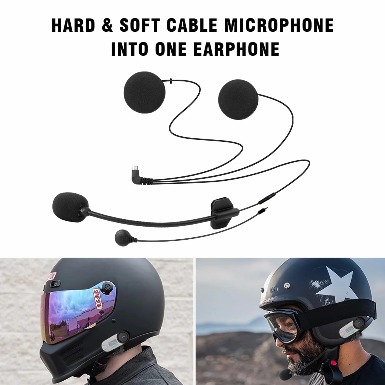 FreedConn Microfono Cuffie Altoparlante Accessorio per casco moto Interfono Bluetooth intercom per TCOM-VB TCOM-SC e TMAX