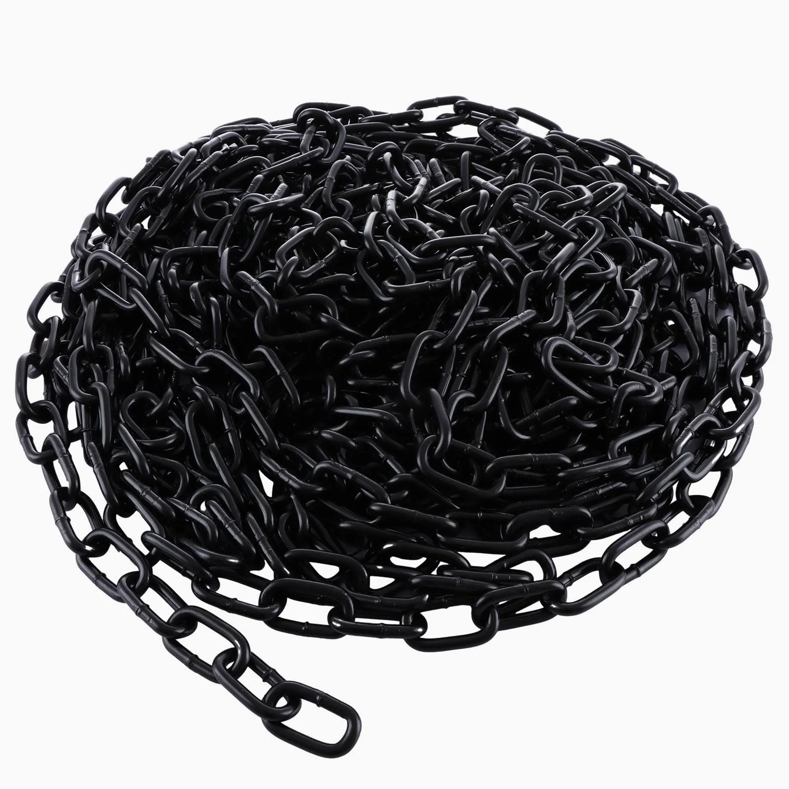 Catena in acciaio inox 304, lunghezza 15 m, maglie resistenti da 5 mm, in acciaio zincato nero saldato, per cancelli di recinzione, porte del garage, catene a battente e serratura di sicurezza