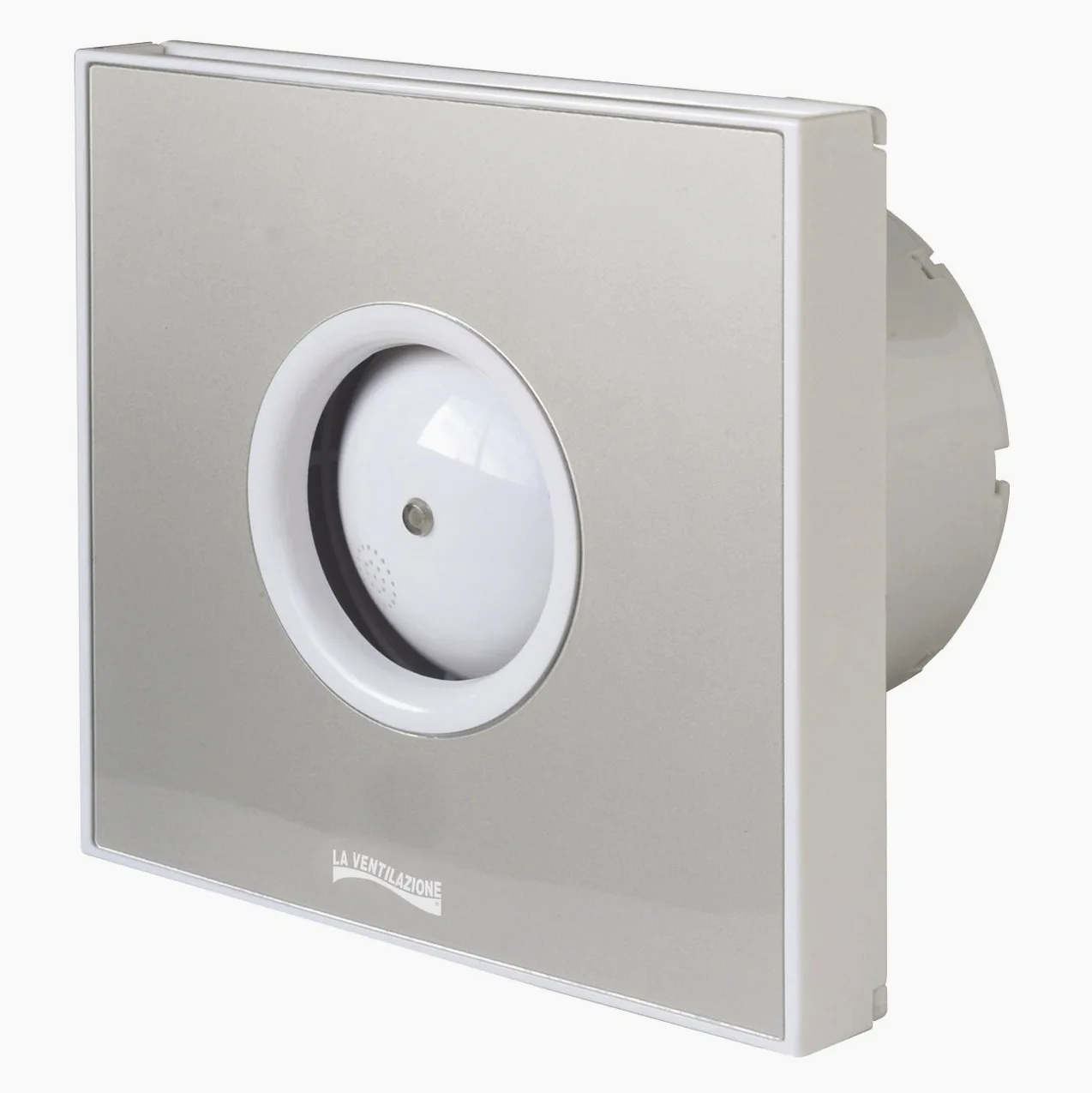 La Ventilazione GIOTTO10A Aspiratore Elicoidale Design Extra Piatto Grigio, per Foro diametro 100 mm / 4"