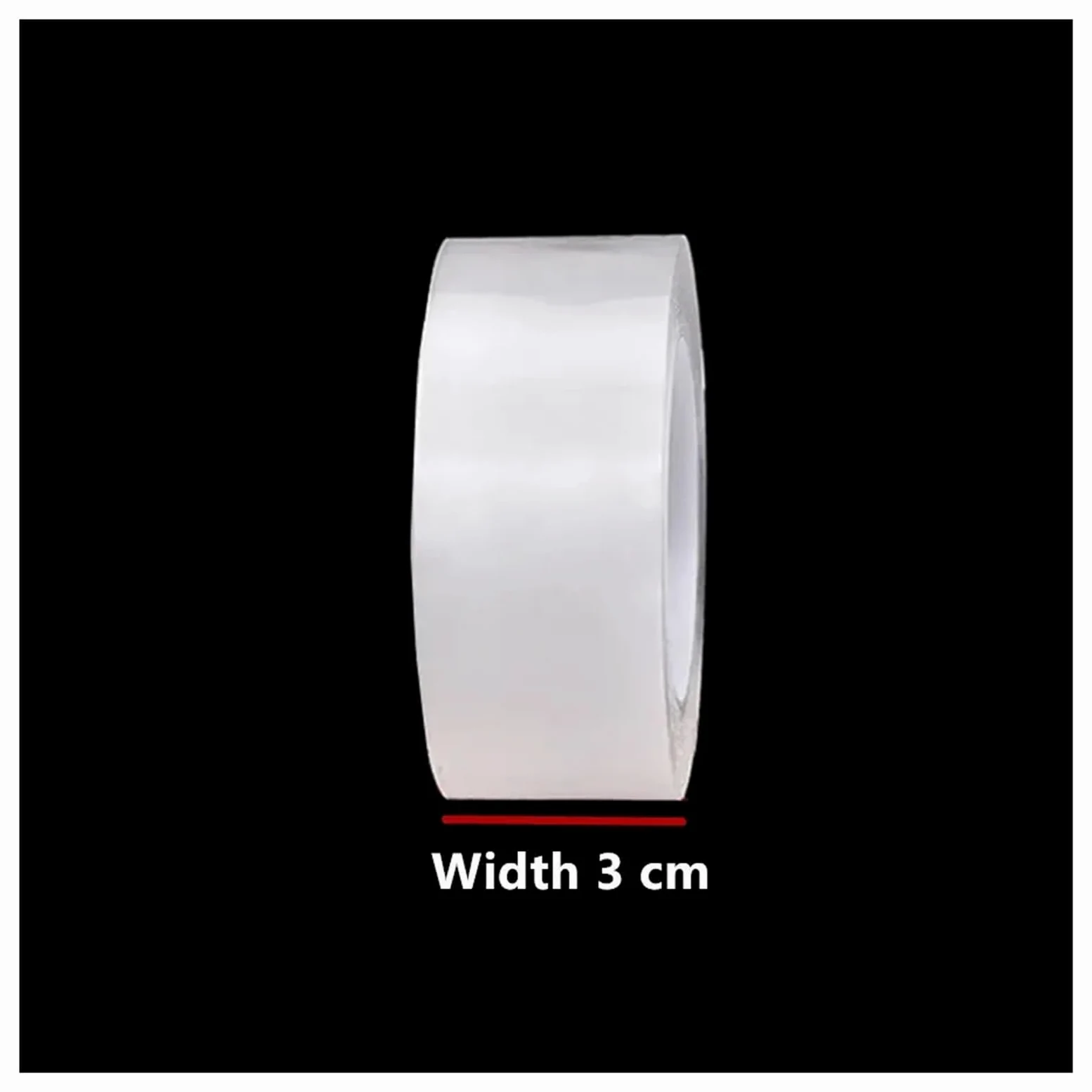 Nastro adesivo biadesivo trasparente, Nastro biadesivo da 1/5 m senza tracce for bagno, cucina, lavandino, rubinetto, adesivo in gel(Width 3 Cm,5 meters)