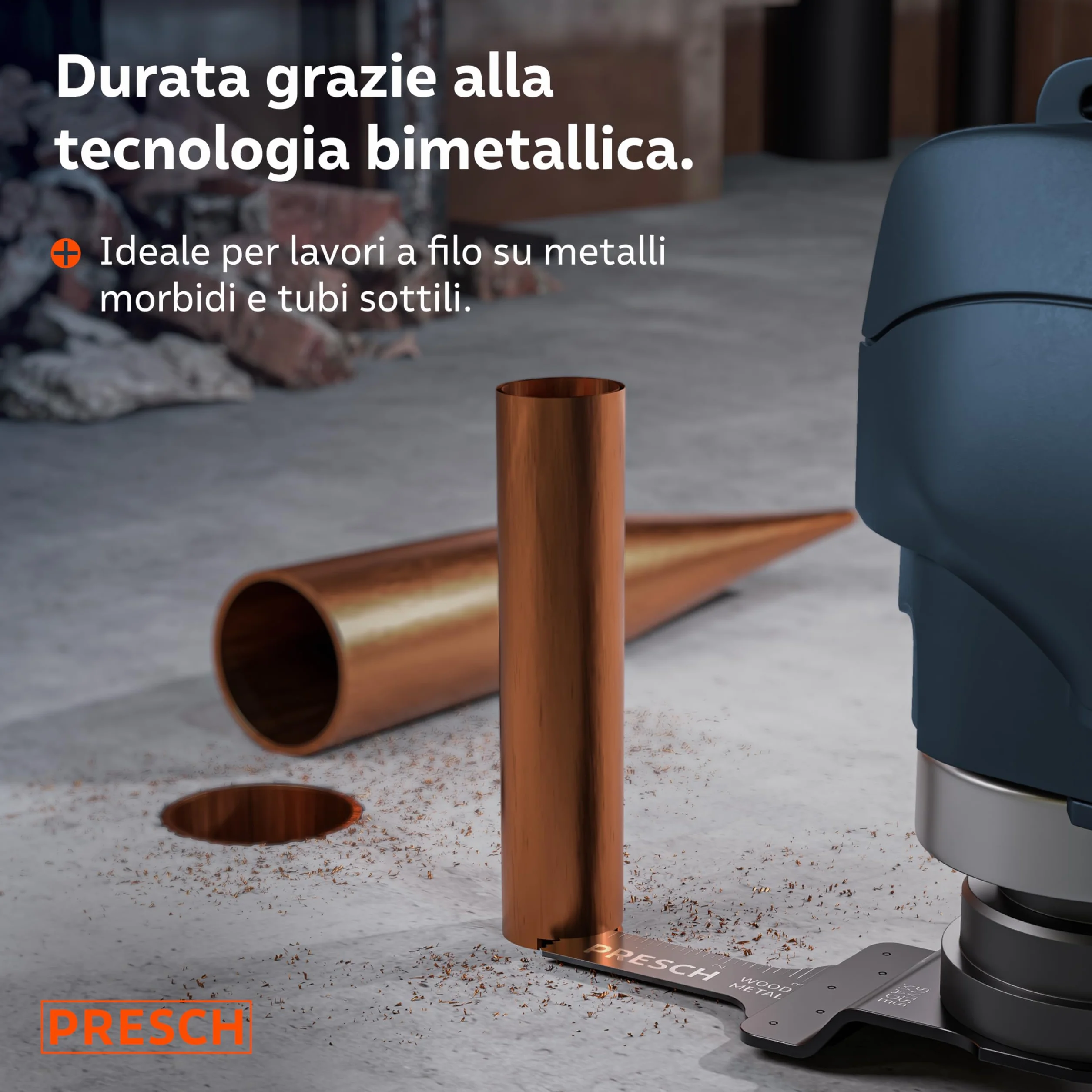 Presch Lame Multifunzione Legno e Metallo 25x10mm 5 pz. - Lame Starlock per sostituzione senza attrezzi - Taglio preciso con denti bimetallici e forma sfalsata - Accessori multiutensile professionale