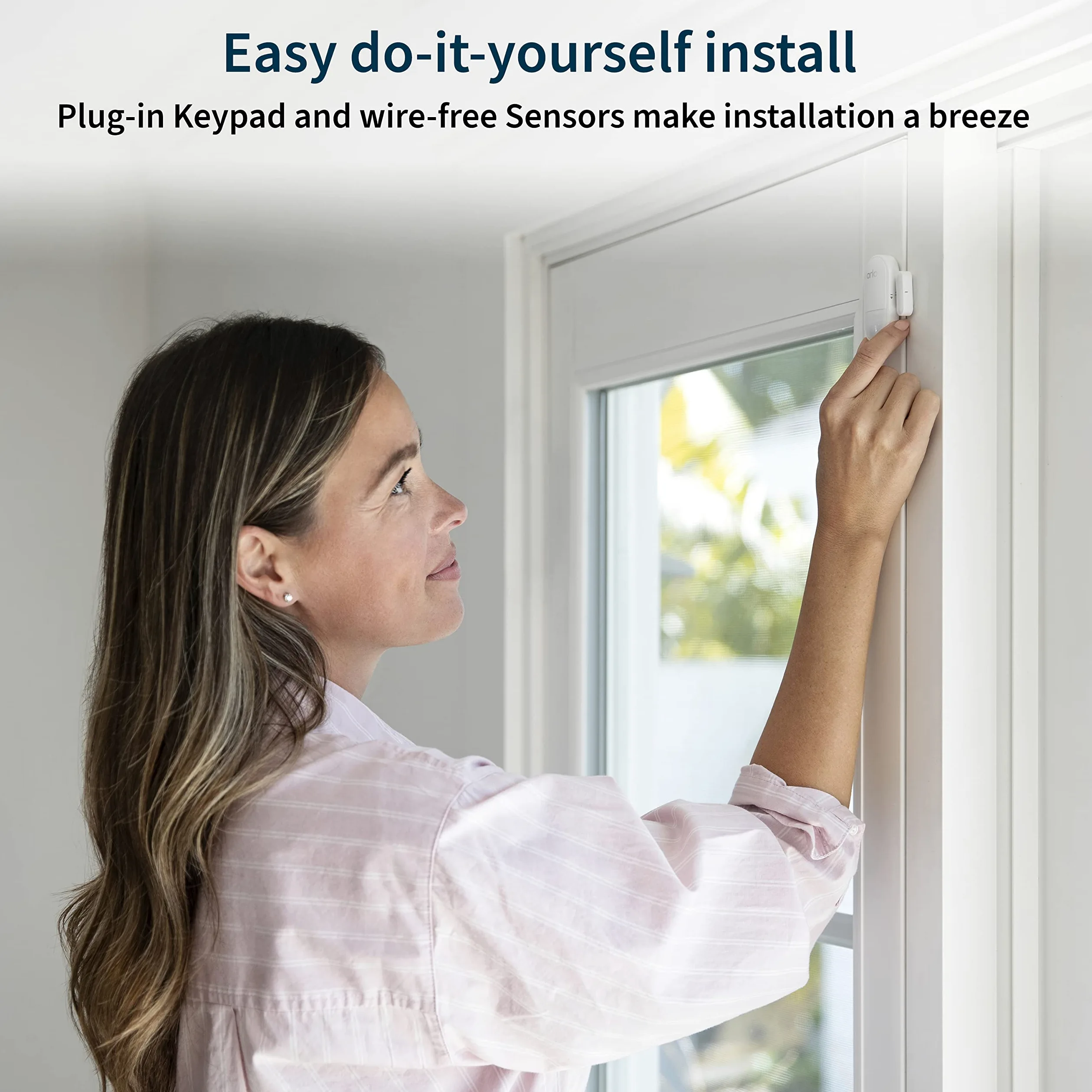 Arlo Sistema di sicurezza domestica, sistema di allarme con hub sensore tastiera cablata, 5 sensori 8 in 1 e cartello da cortile, nessun contratto richiesto, installazione fai da te, bianco, SS1501
