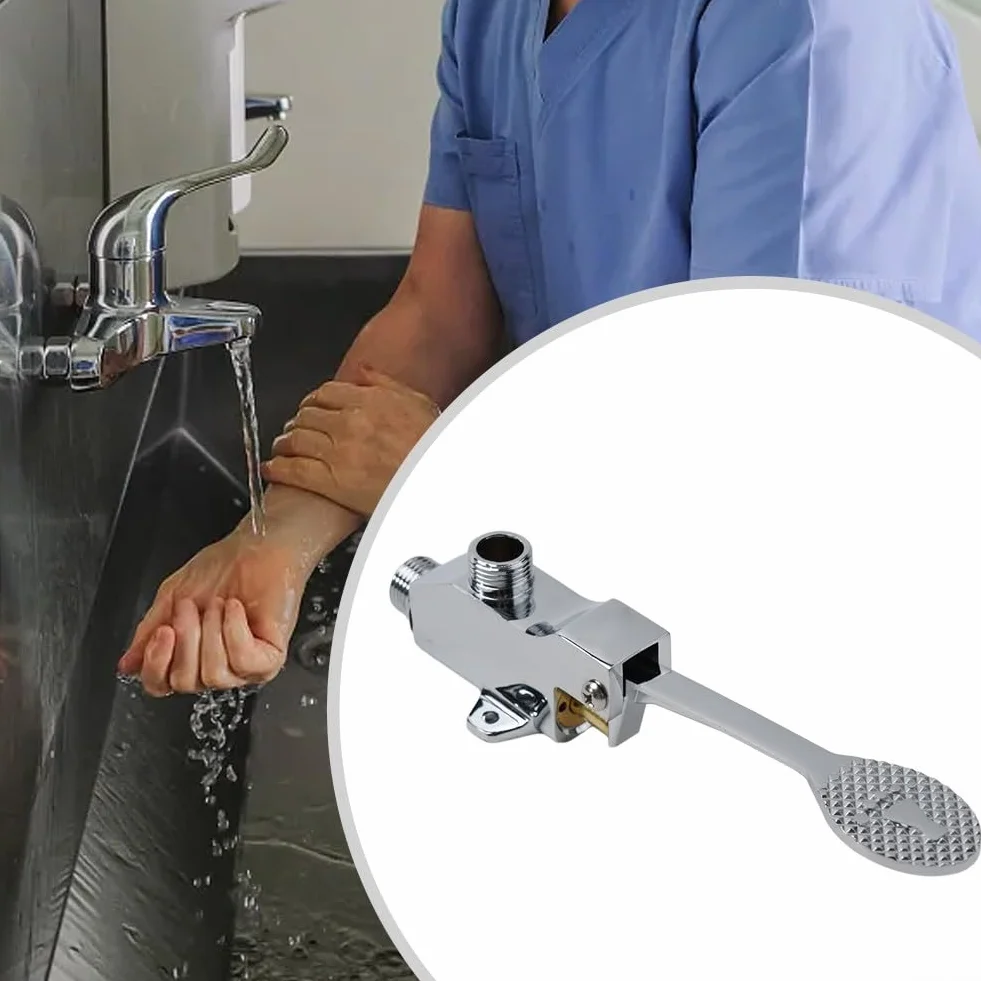 Rubinetto a pedale per acqua fredda, Miscelatore senza contatto, Lavabo singolo