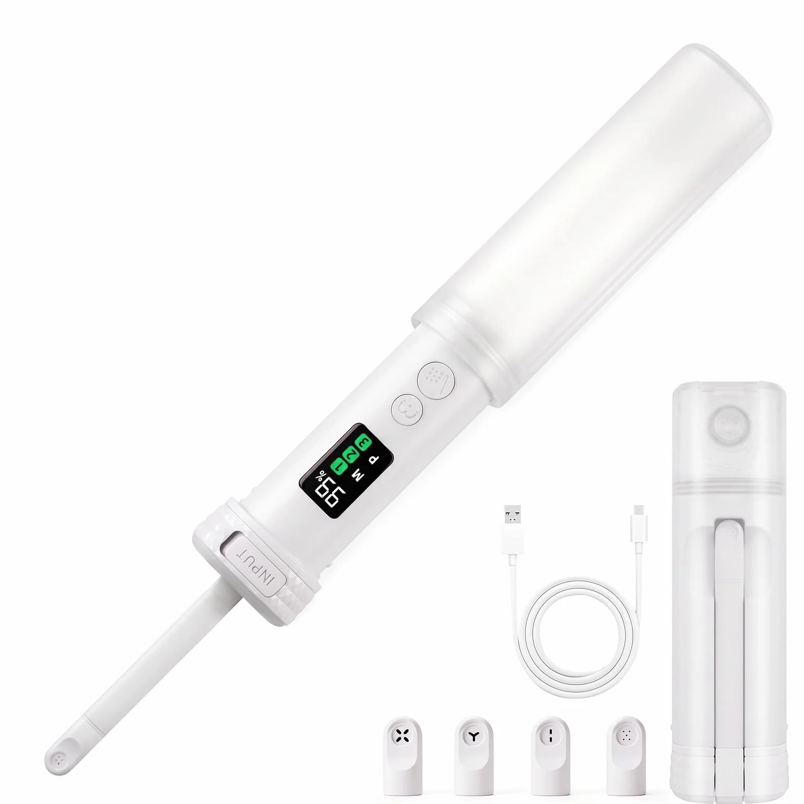 Bidet portatile ricaricabile IPX7 impermeabile 2 modalità di pulizia 3 livelli di pressione display LED