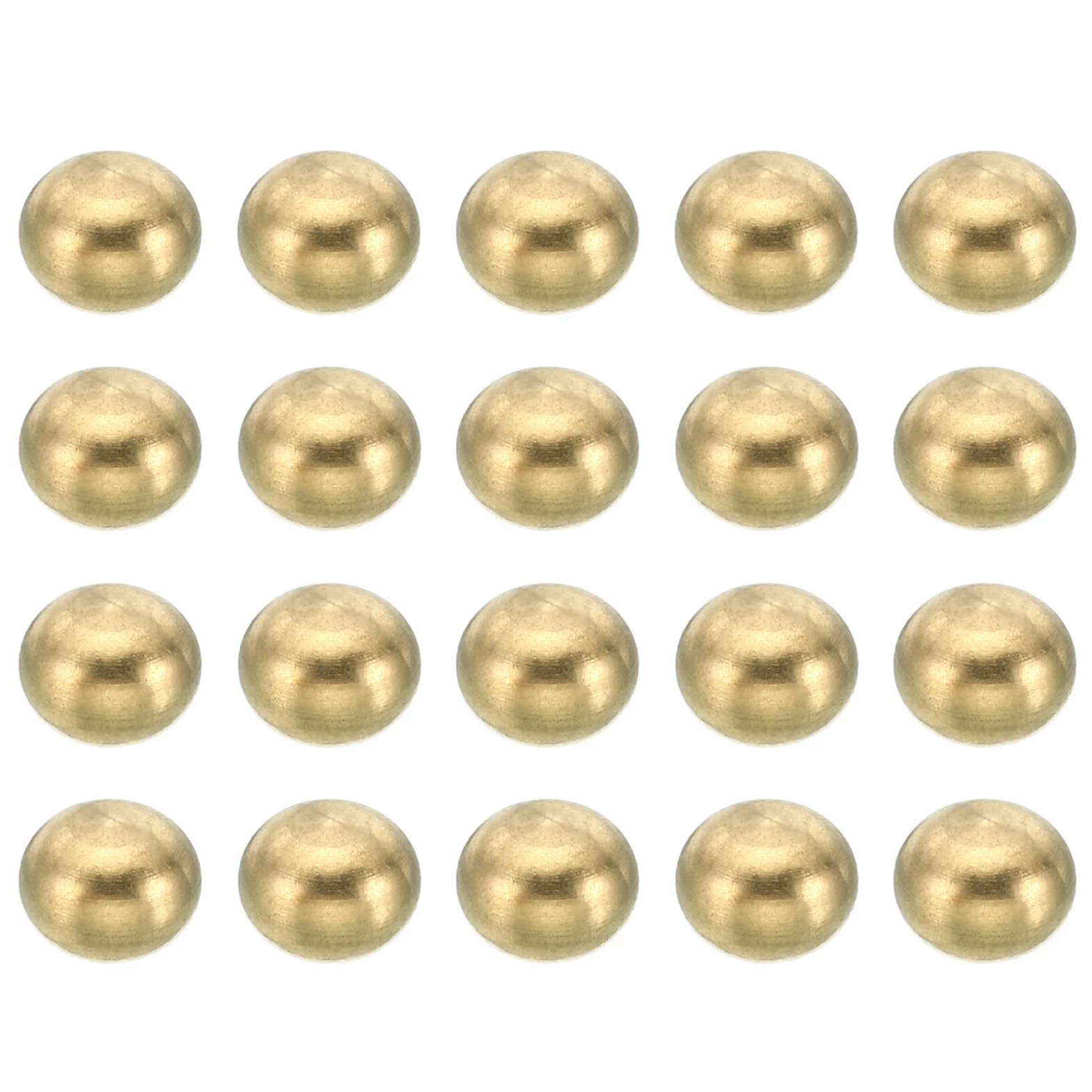 PATIKIL M4x0.7 Filettatura Tappo Dadi Manopola 20 Pacco Ottone Sfera Lampada Decorazione Vite Tappi Dado Custodia Dado Mobili Illuminazione 7.5mm