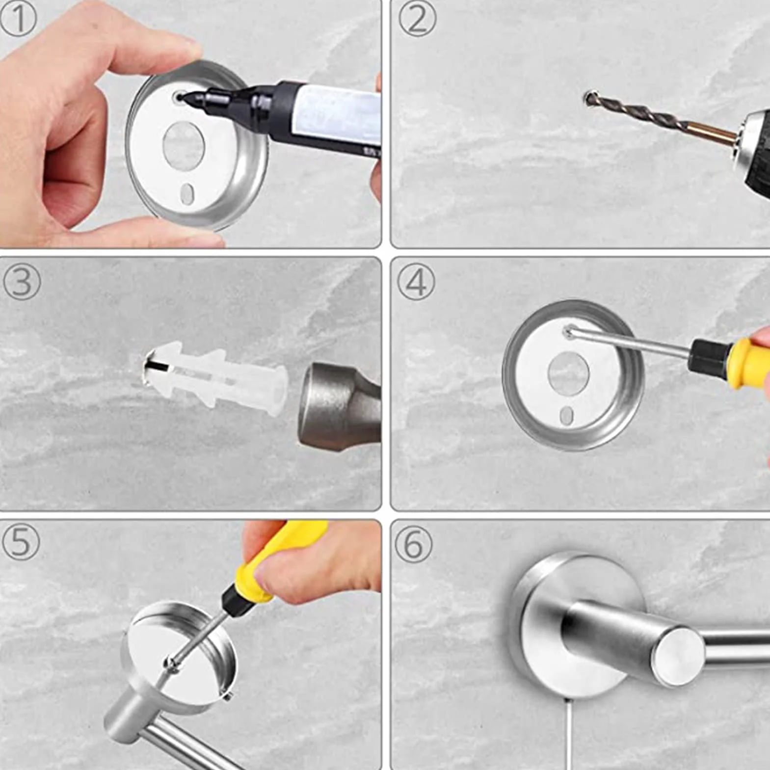 Portasalviette Doppio Portasalviette A Parete, Acciaio Inossidabile Finitura Spazzolata Portasciugamani Bagno Cucina Accessori per Servizi Igienici (Dimensioni : 80cm)