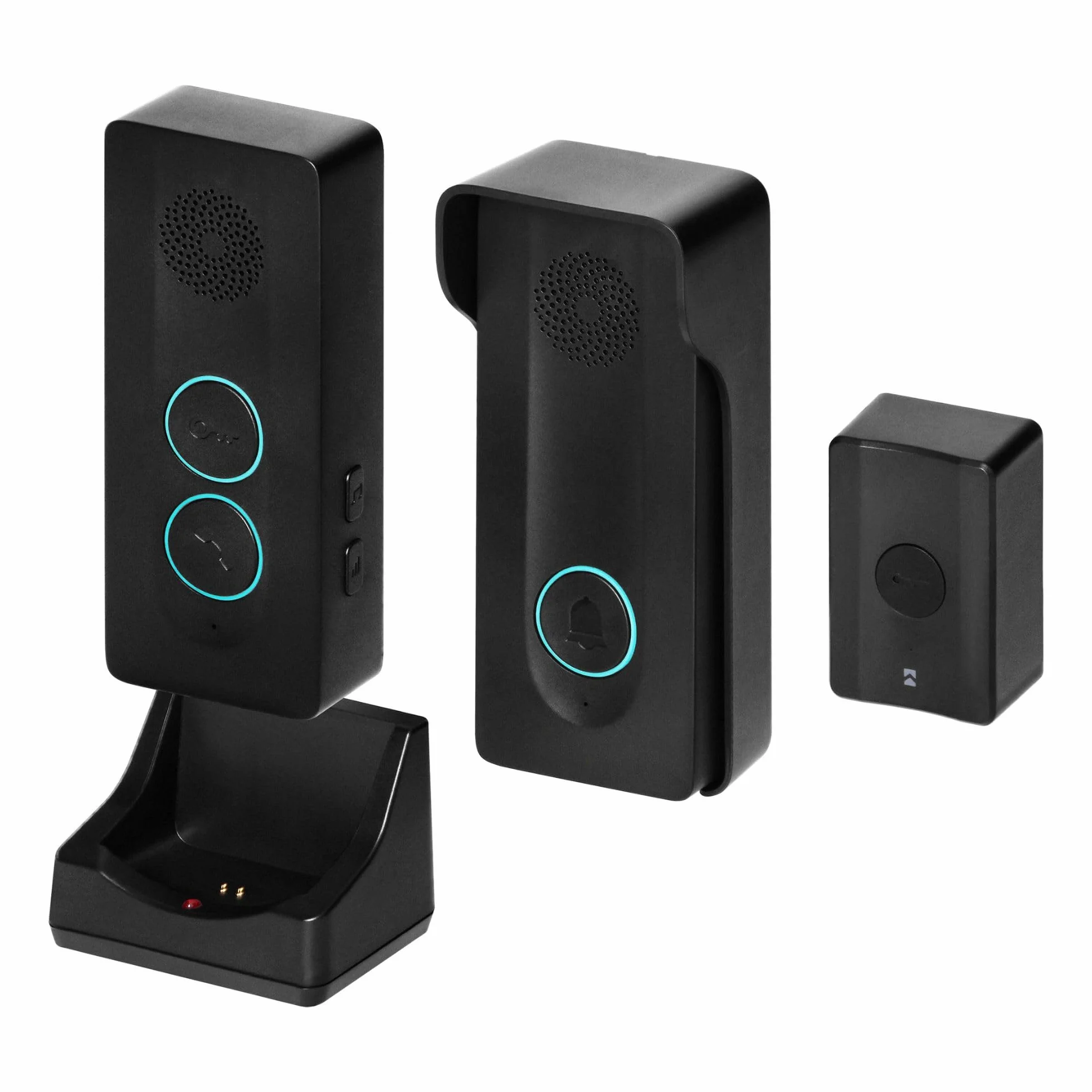 Kit Citofono Monofamiliare Citofono Senza Fili da Esterno Campanello Senza Fili da Esterno Colore Nero