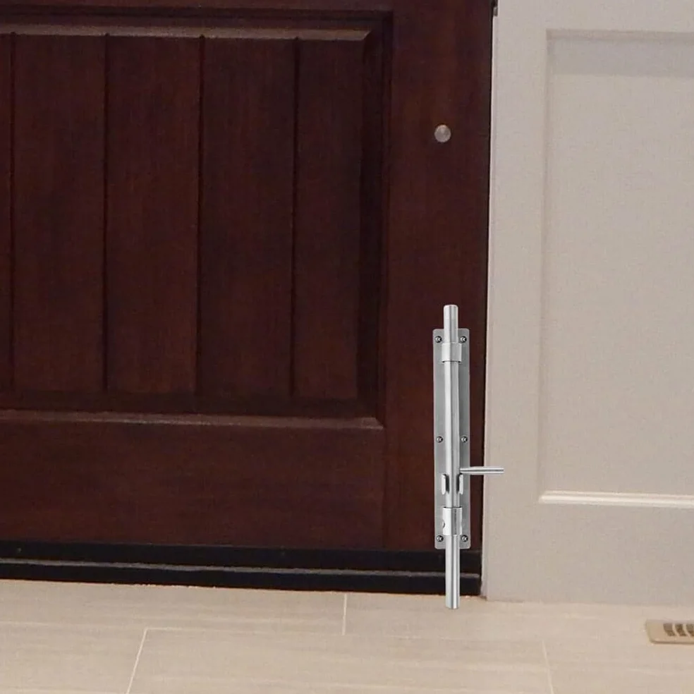 Artibetter 2pezzi Serratura Per Porta Scorrevole Acciaio Inossidabile Catenaccio Di Sicurezza Per Casa e Bagno Facile Scorrimento e Installazione Resistente e Duraturo Design Pratico Per Uso