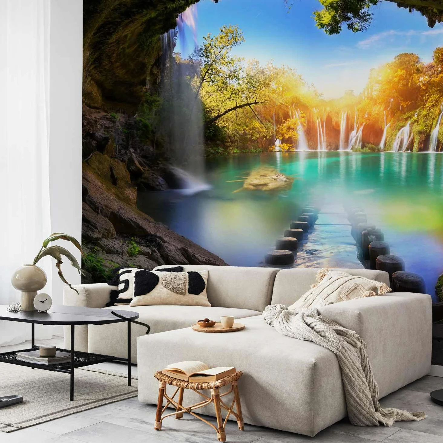 murando - Carta da Parati Moderna per Soggiorno, Paesaggio, 200x140 cm | Fotomurali in TNT, Decorazione da Muro XXL, Poster Giganti da Parete, Grotte, Produzione Europea
