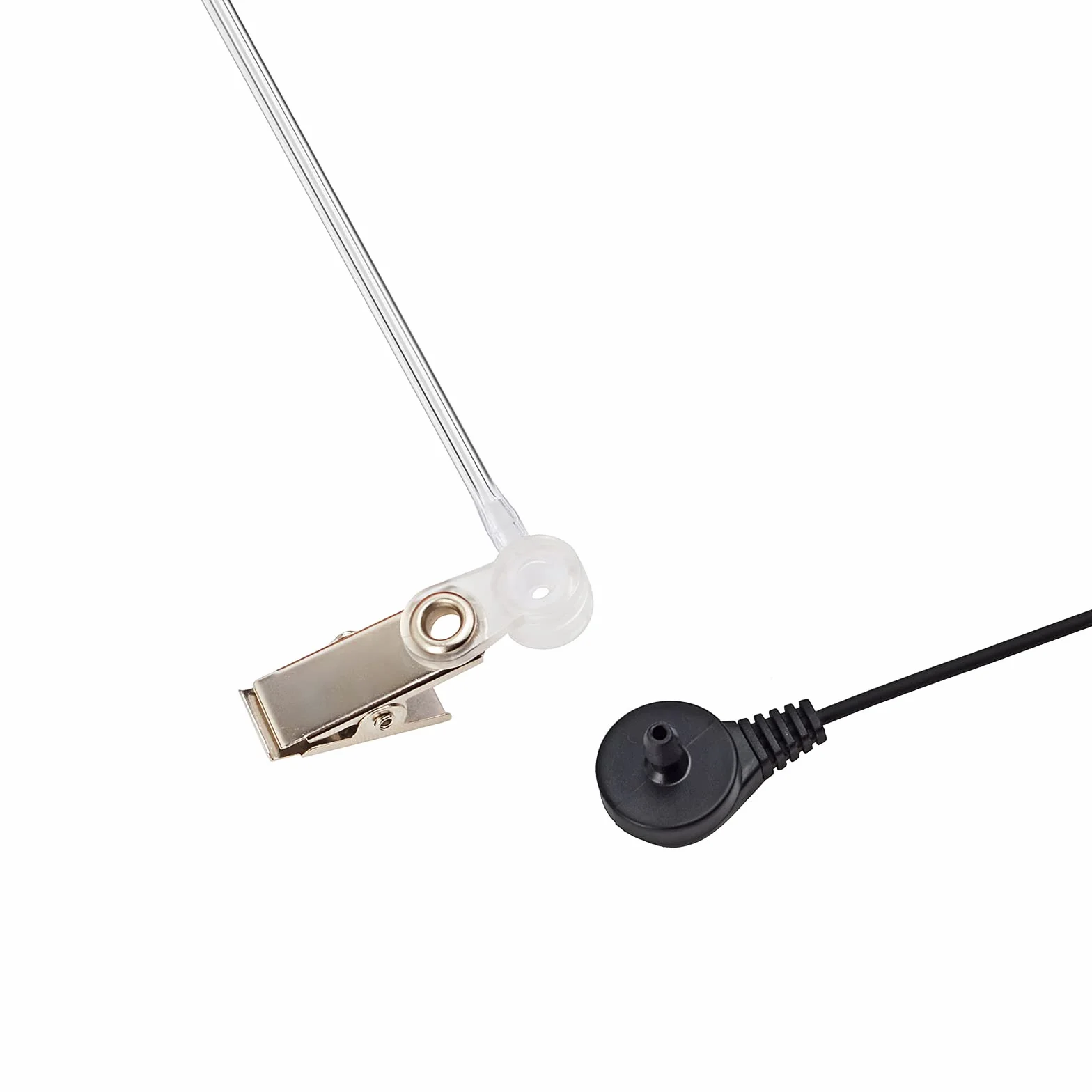 Sostituzione Covert Acoustic Air Coil Audio Tube Compatibile con Retevis Motorola Kenwood Baofeng Walkie Talkie, con Clip, Auricolare di Sicurezza (10 pezzi, Trasparente)