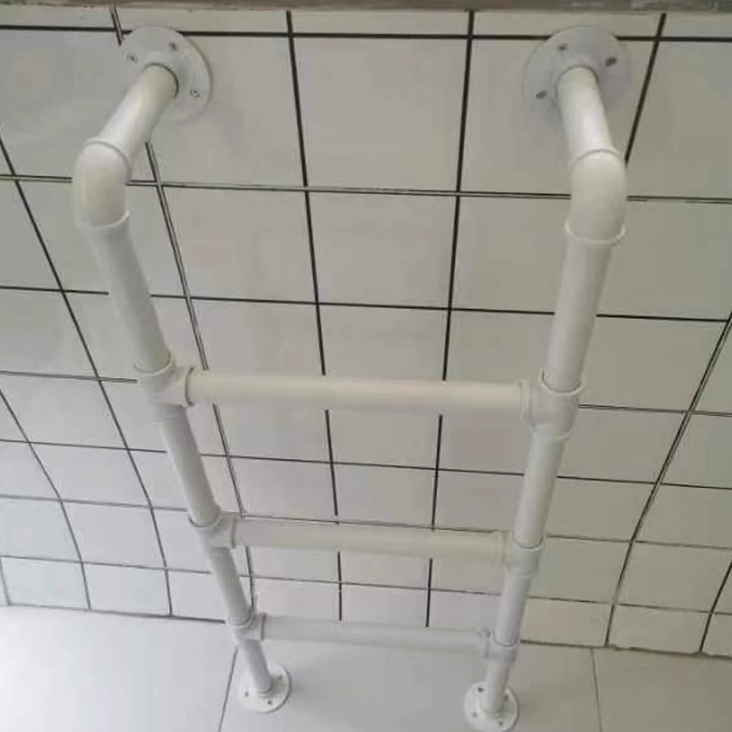 Scala di Emergenza in Ferro Resistente per finestre del seminterrato, Scala in Metallo per Letto a Castello per roulotte e Camper, 1,92 m, Bianca, Accessorio per Letto a soppalco.