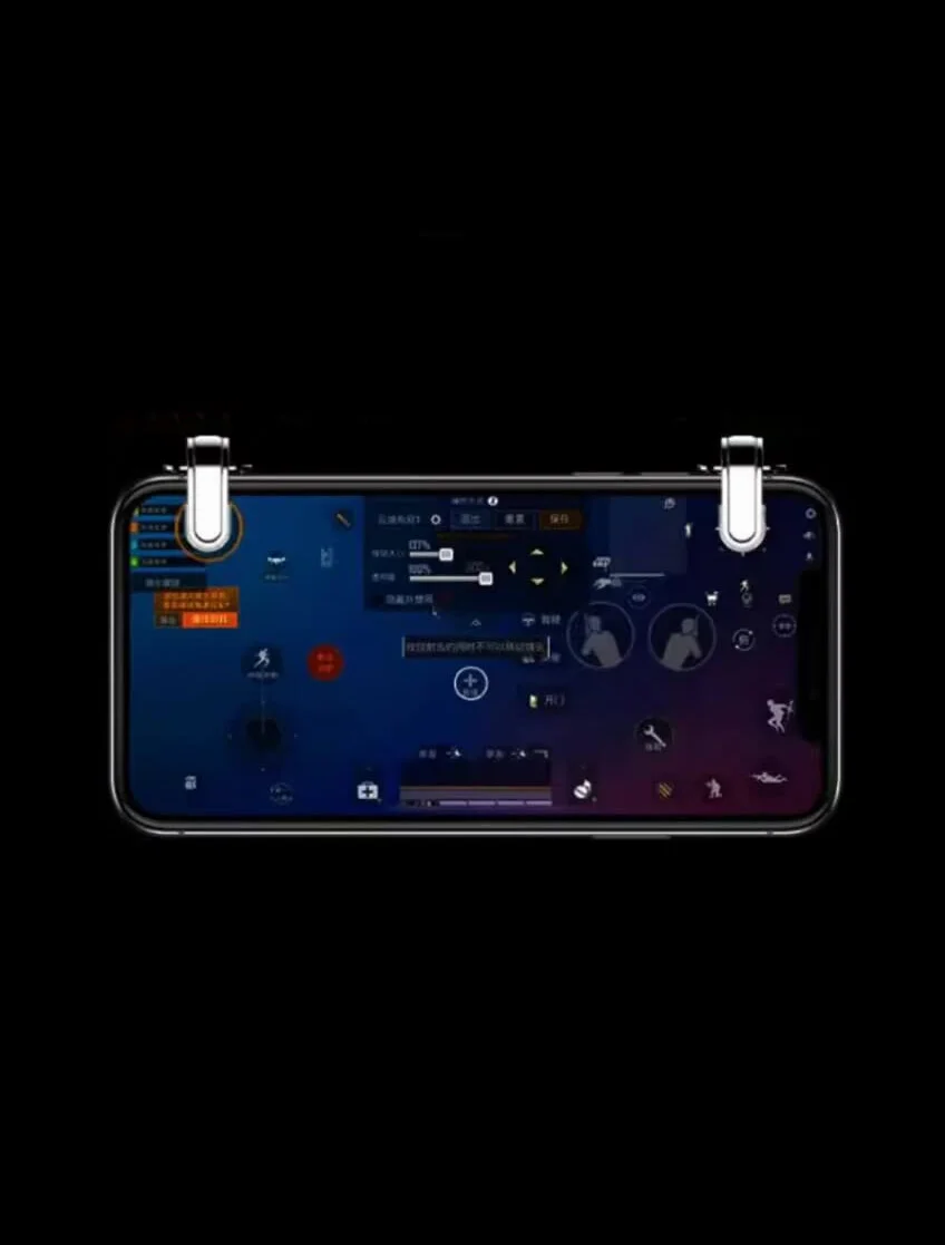 Mobile Game Trigger Controller Meccanico Metallo Trigger Metallo per iPhone Android Cellulare Gaming Trigger Joystick con Sensibili Sparare Mira Tasti per Fornite/Knives Out/Regole di Sopravvivenza