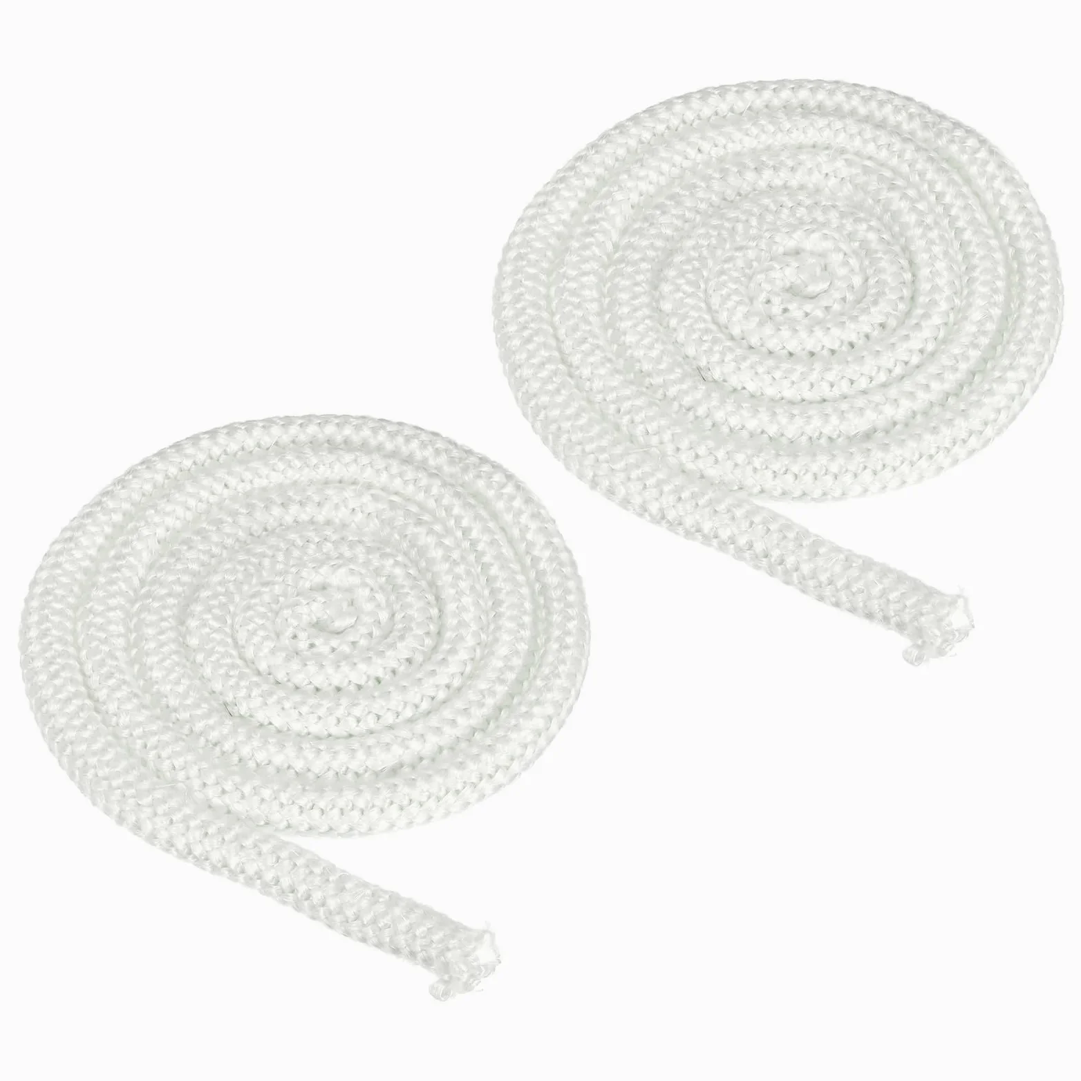 PATIKIL Guarnizione Per Stufa 16mm x 2.5 Metri, 2Pcs Cordone Rotondo In Fibre Di Vetro Resistente Ad Alte Temperature Per Stufe Porte Di Camini, Bianco