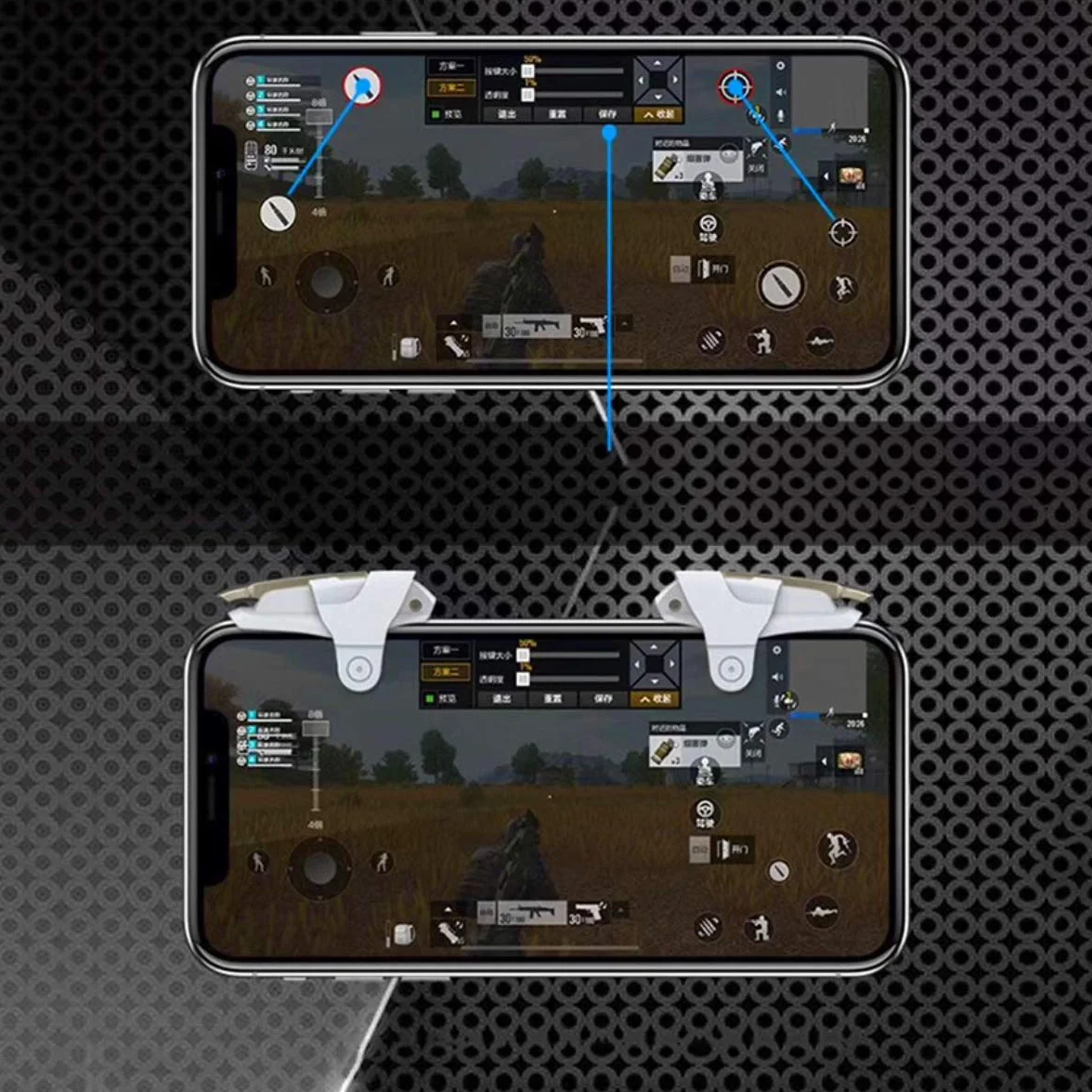 IMIKE Mobile Controller, Mobile Game Trigger Battle Royale Sensitive Shoot and Mir, Cellphone Gaming Joystick compatibile con Android iOS Phone Regali per bambini uomini donne amanti del gioco