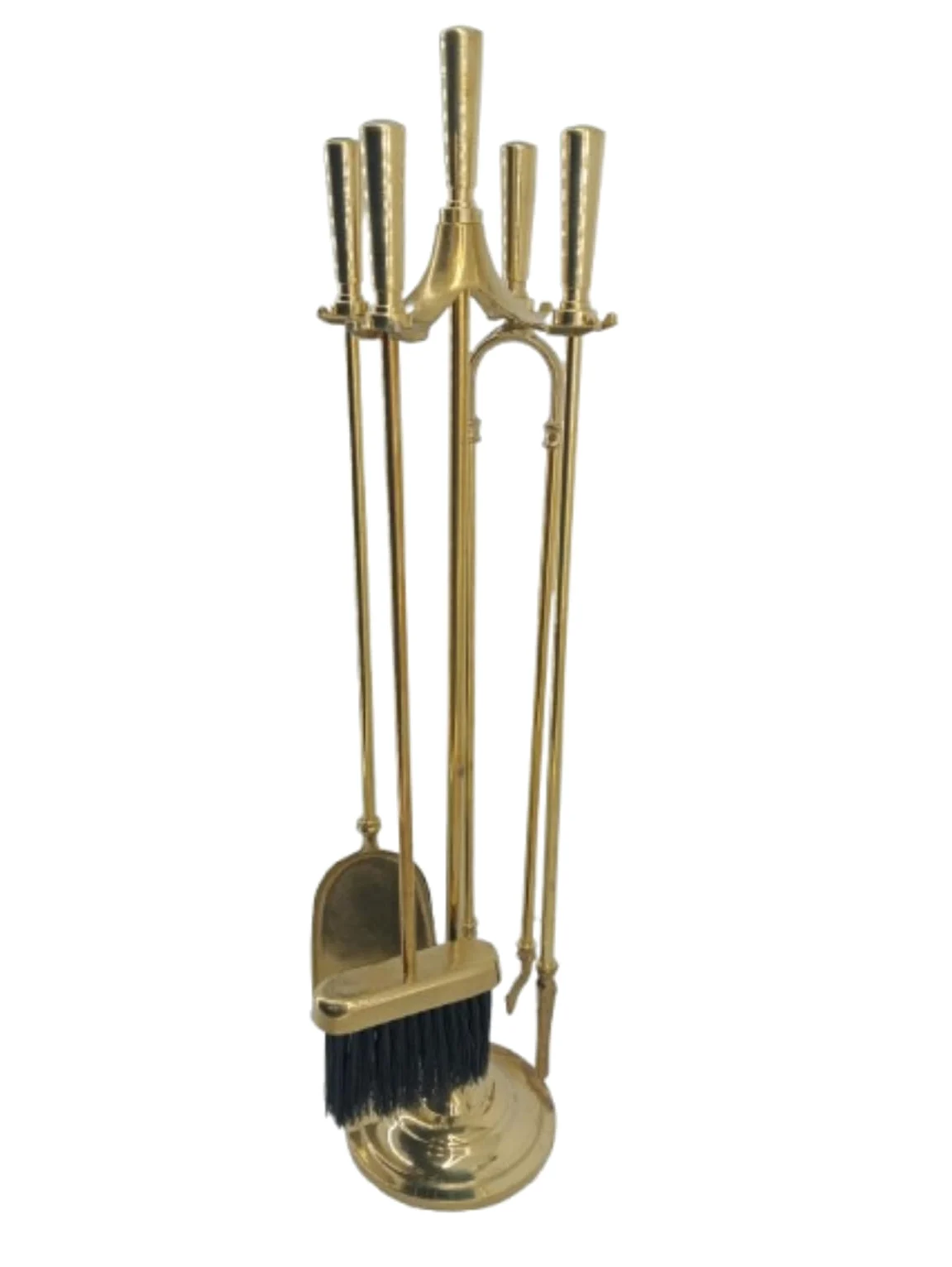 Set accessori per camino kit utensili trespolo in ottone lucido cilindro