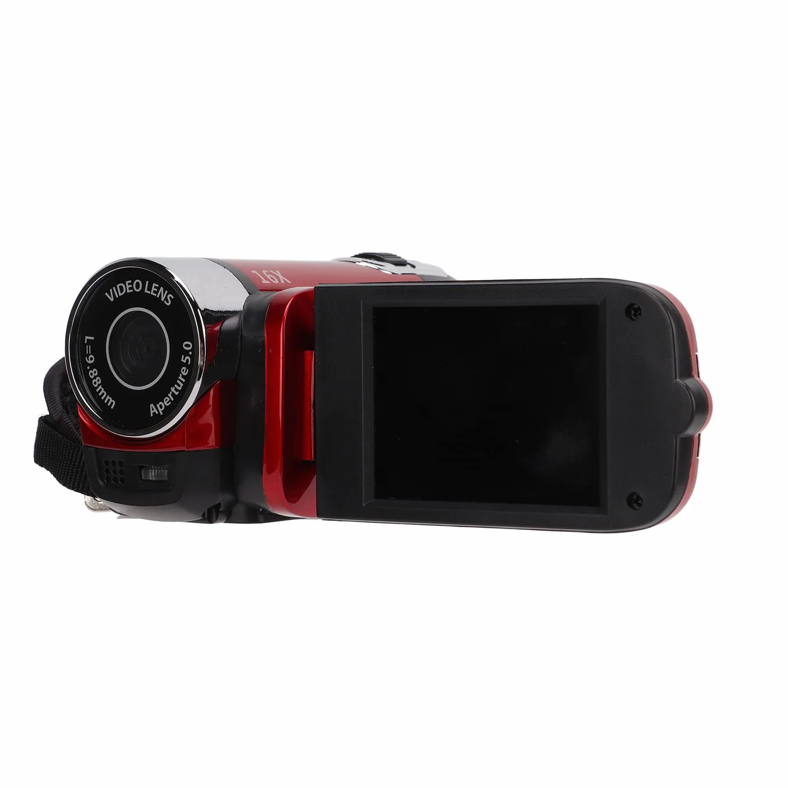 Greensen Videocamera Digitale 4K 48MP, Videoregistratore con Zoom Digitale 16X Videocamera con Schermo Rotante a 270° da 2,7 Pollici per Principianti e Bambini (rosso)