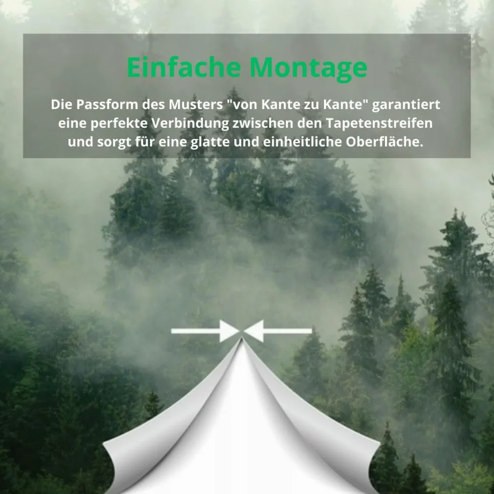 WallArena - Carta da parati fotografica - giungla 400x280 cm - Murale fotografico - Per soggiorno e camera da letto - Effetto 3D - con Colla - Paesaggio Foresta Verde | #VALUE!