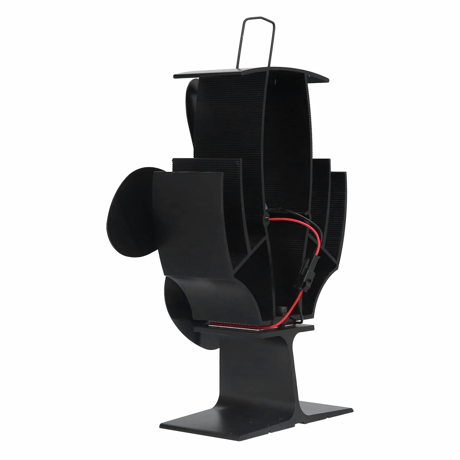 Ventilatore per Stufa Alimentato a Calore a 4 Pale Ventilatore per Camino in Alluminio a Circolazione del Calore per la Combustione di Tronchi di Legno Domestici