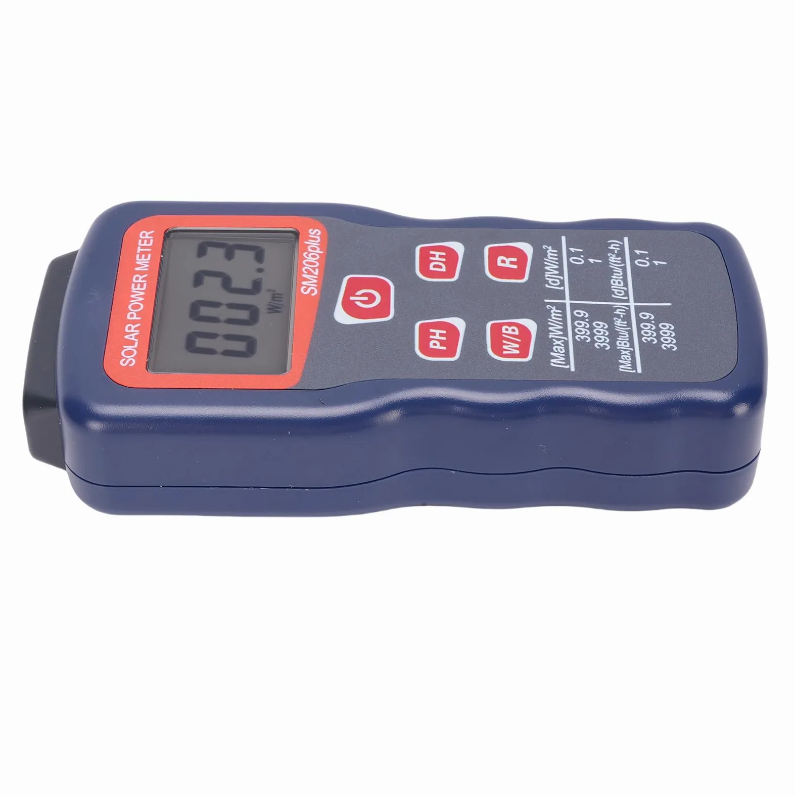 Jeffergarden Tester Digitale di Energia Solare, Misuratore di Energia Solare con Misurazione Accurata per Ricerca, Uso Sul Campo, Display a Doppia unità