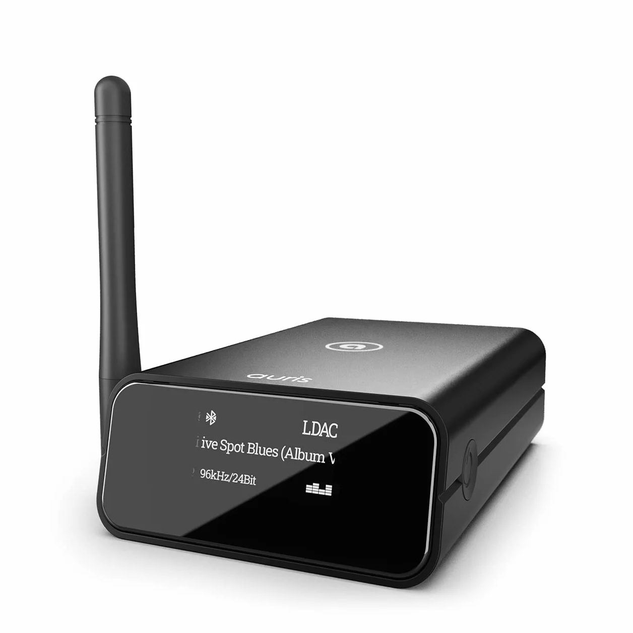 Auris Blume Pro - Ricevitore musicale Hi-Fi Bluetooth 5.0, adattatore Bluetooth con DAC, LDAC, AptX HD, display OLED, uscita AUX coassiale ottica per home stereo, ricevitore AV o amplificatore
