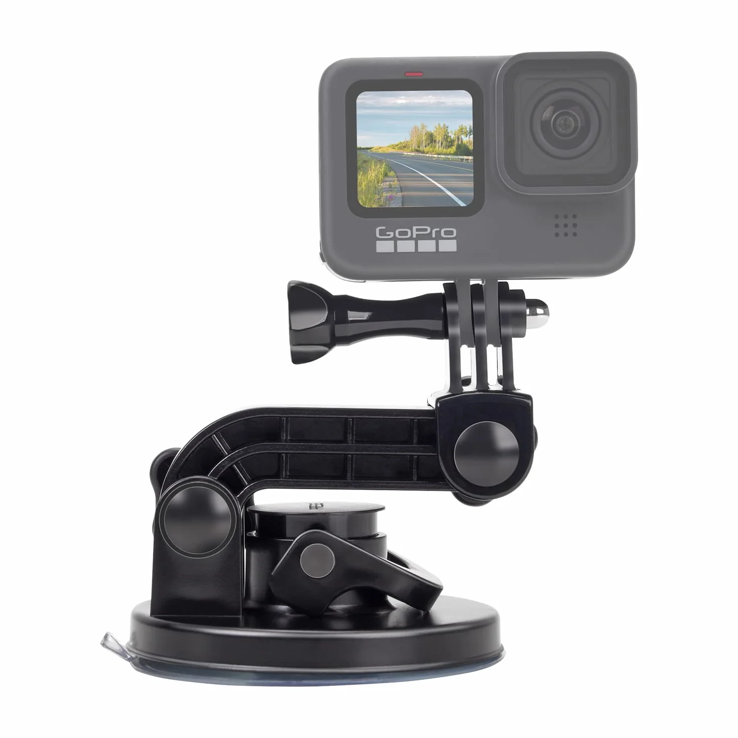 Suptig Supporto a ventosa per Gopro Hero 13 Hero 12 Hero 11 Hero 10 Hero 9 Hero 8 Hero 7 Hero 6 Hero 5 Hero 4 Hero 3+ Hero 3/2 Hero+Session/Akaso/Dji osmo Applicare su parabrezza e finestra dell'auto