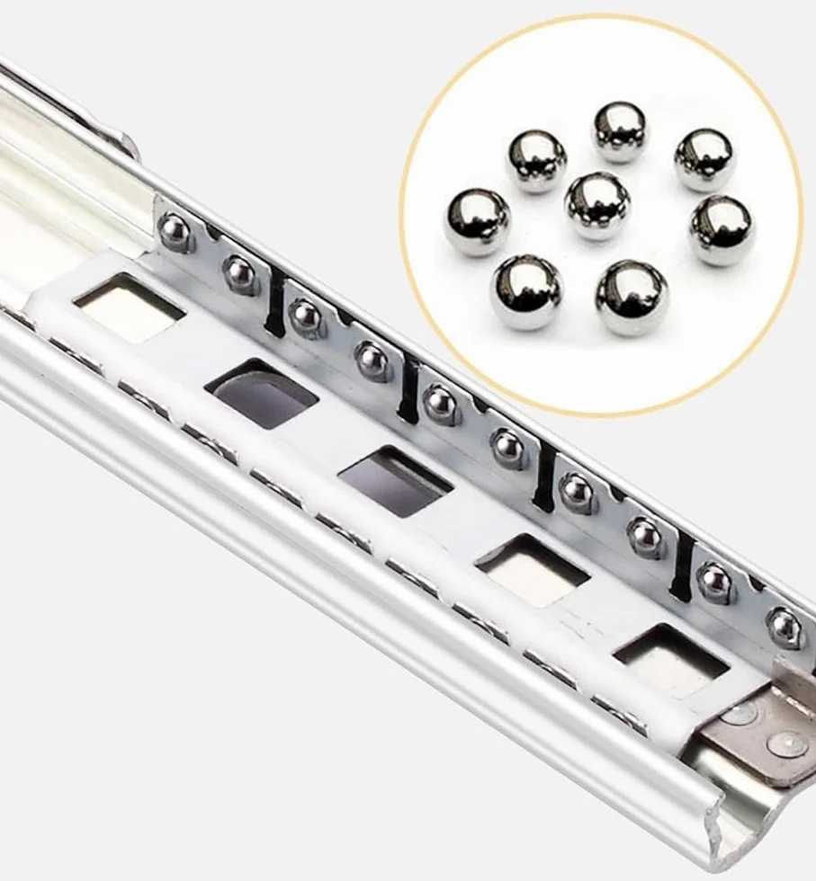 Guide for cassetti for carichi Pesanti - Guide con Cuscinetti a Sfera a Estrazione Totale(8 Pair)