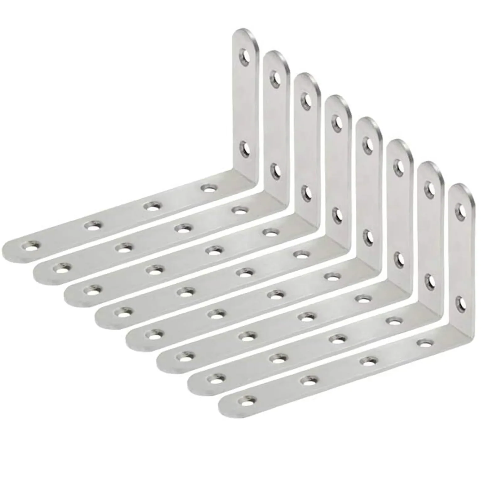Staffe A Forma Di L for Scaffali - Giunto Angolare Decorativo In Acciaio Inossidabile Resistente for Fissaggio A Parete Ad Angolo Retto