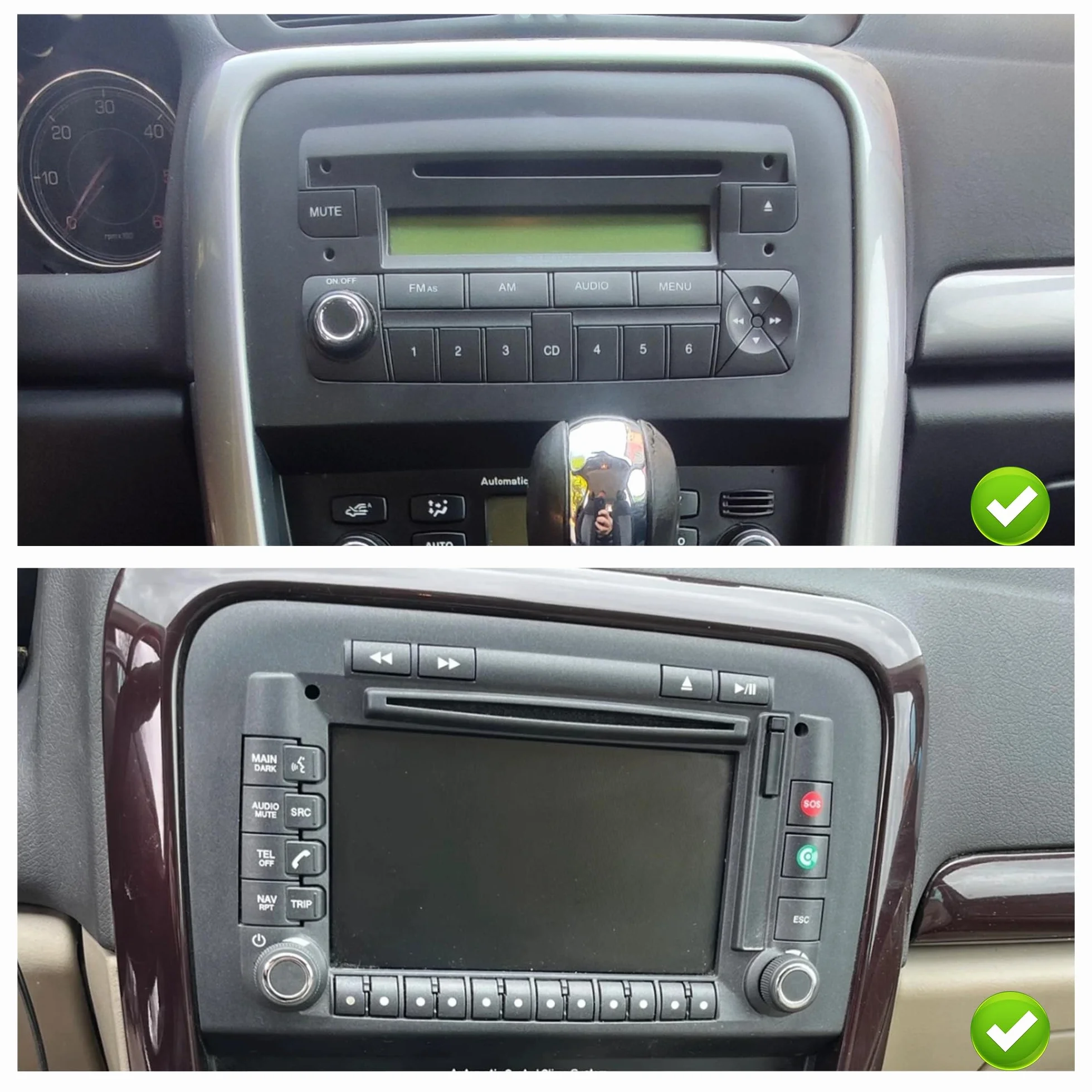 Kit radio touch screen da 6,2 pollici per Fiat Croma Stereo Autoradio Aggiungi CarPlay Android Navigazione automatica DVD Telecamere di backup Android 13 App Netflix Spotify Disney+ Hulu Twitch