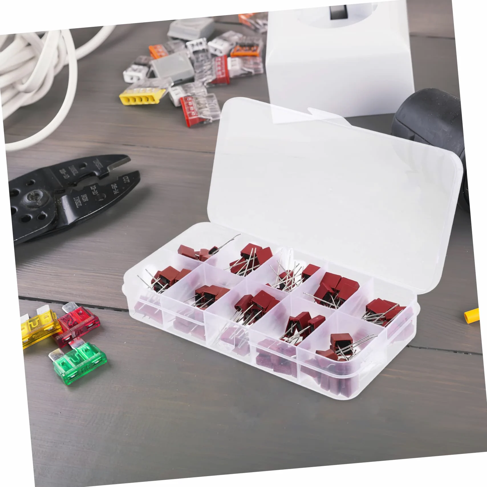 SHINEOFI 3 Set Fusibili Lenti Fusibili Ampere Variabili Confezione da Resistente per Elettrici e Automotive