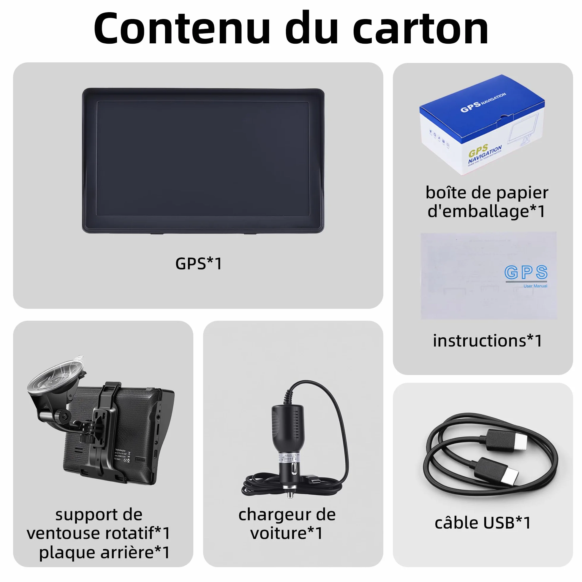 GPS Auto, Mappa dell'Europa 2025, 7 Pollici/18 CM, Navigazione Offline, Aggiornamenti gratuiti, Voci reali, Avviso Velocità & Poi, Francese Regolabile, per GPS Pesi Pesanti/Camping-Car/Camion,3D