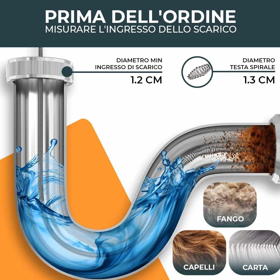 Meisterfaktur Sonda Sturatubi 7,5 m - Funzione Automatica - Idraulica Stura Lavandini