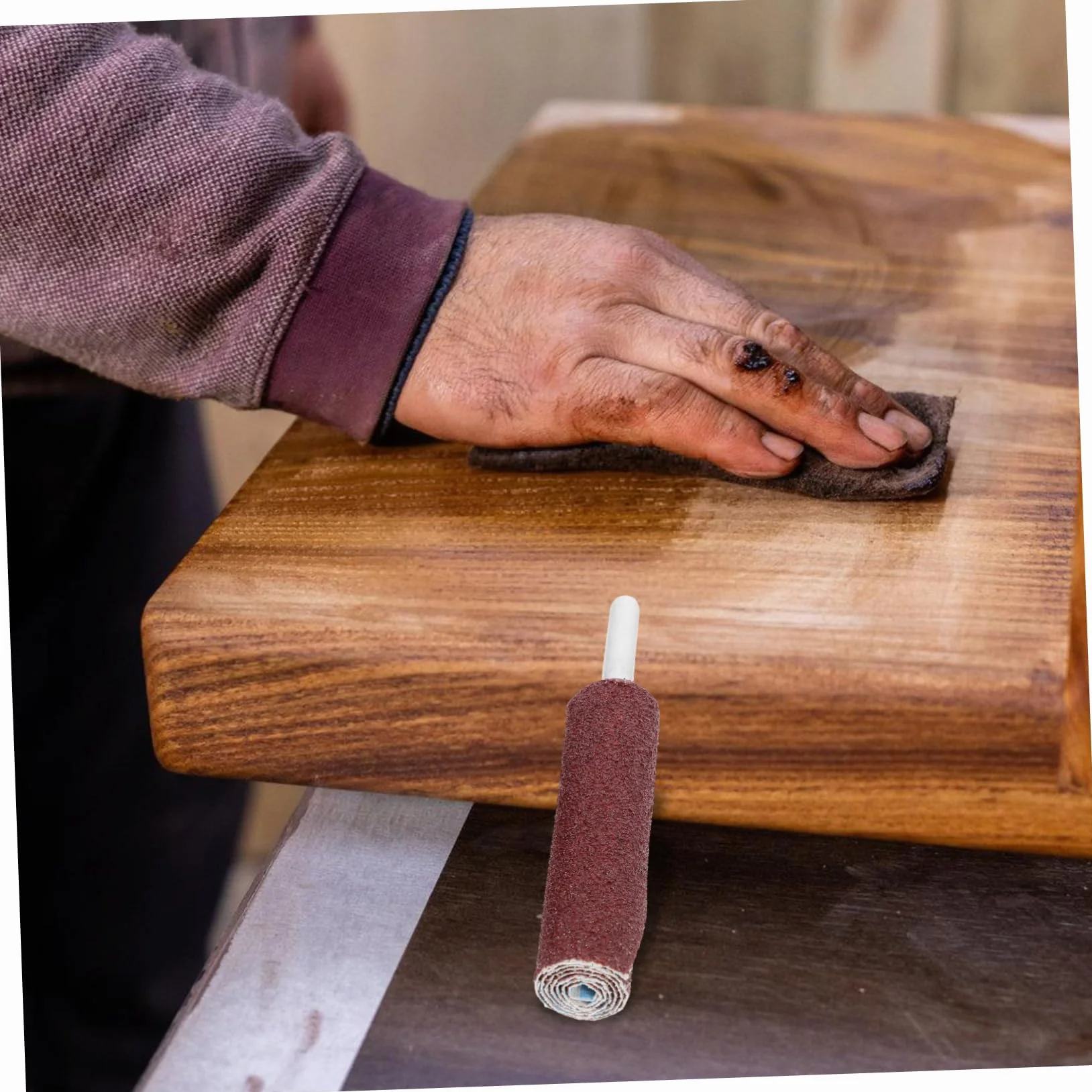 Kit Di Tamburi Abrasivi Per Trapano Di Vetrata Bastoncini Abrasivi Grana Per Levigatura Metallo Legno Plastica Pietra 3 Pezzi