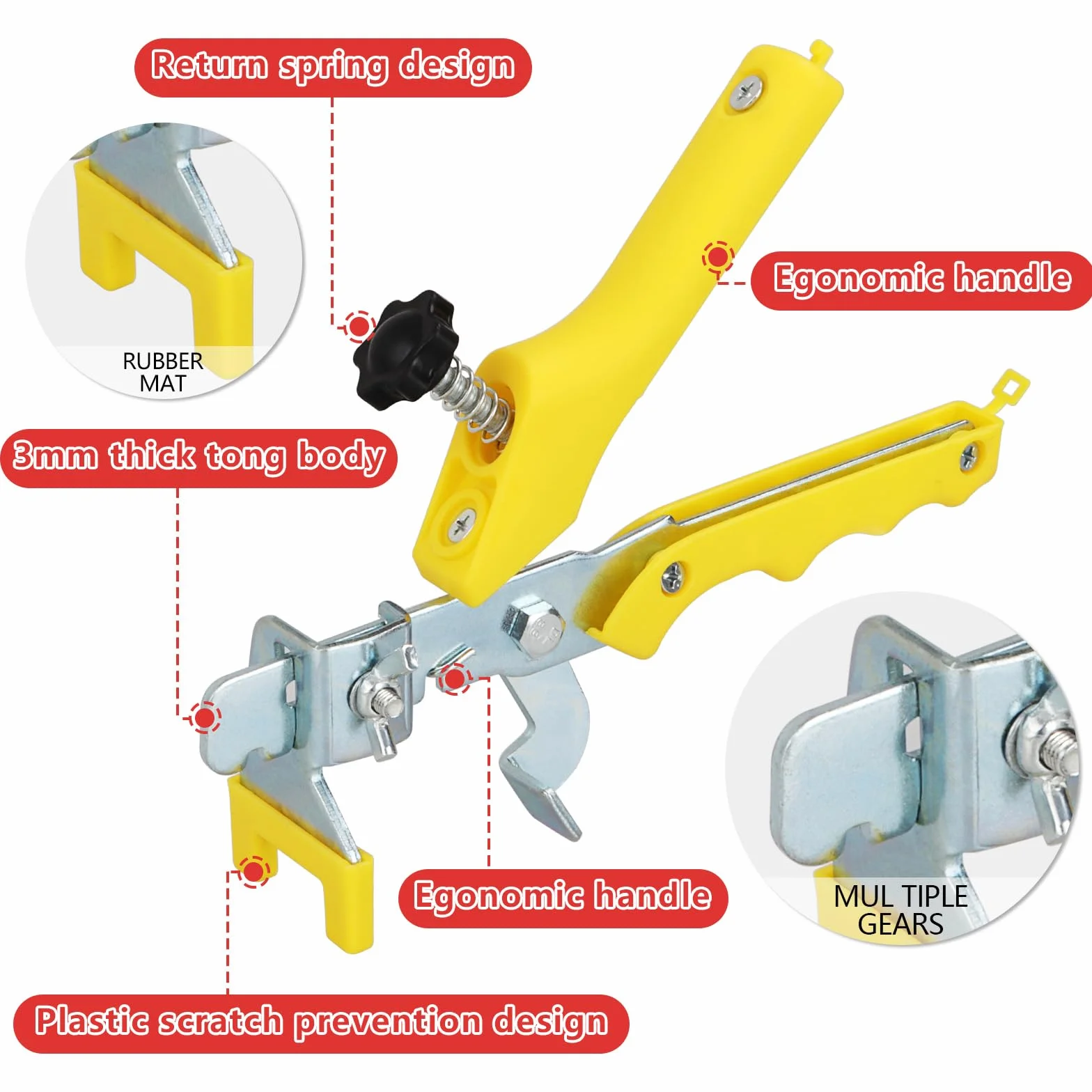 SENENQU 601 Pezzi Distanziatori per Piastrelle 1,5 mm, Cunei con Pinza Regolabile, Kit Livellamento per Pavimenti e Pareti