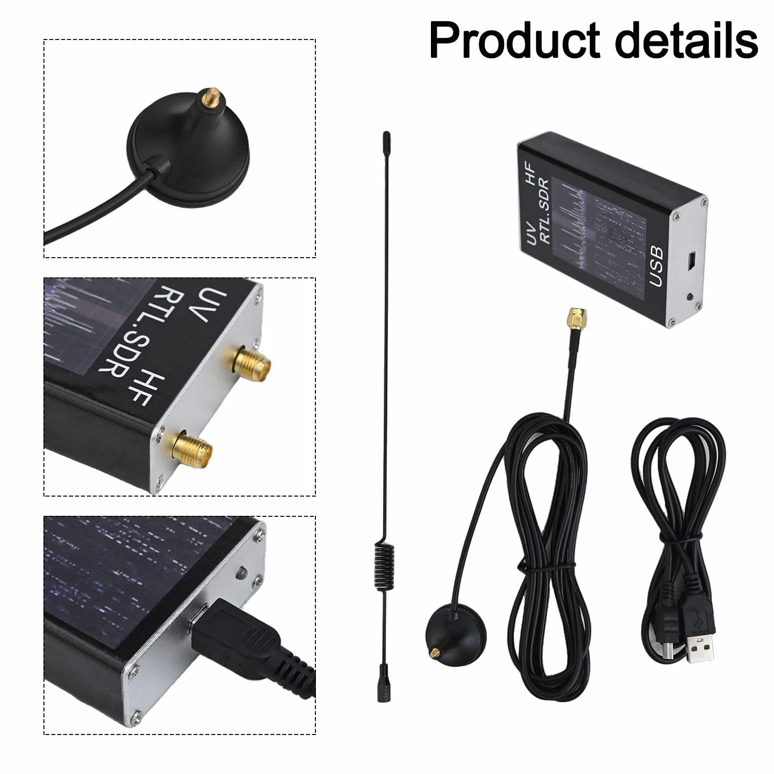 100 kHz-1,7 GHz Full-HF-RTL Ricevitore Sintonizzatore USB R820T+8232 Ricetrasmettitore amatoriale Accessori Utensili Multi Strumento Professionale